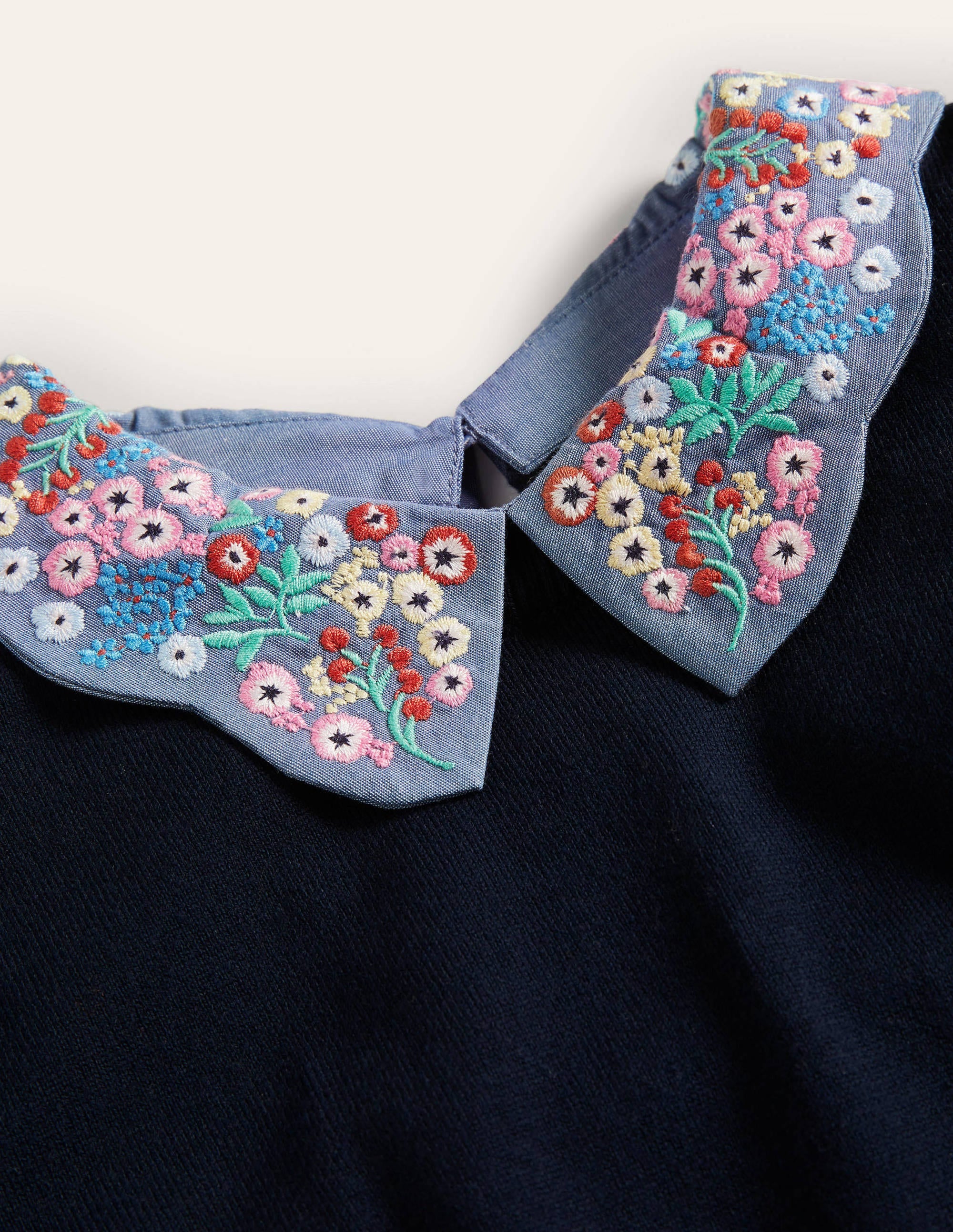 Colette Collar Sweater-Navy - Image 6