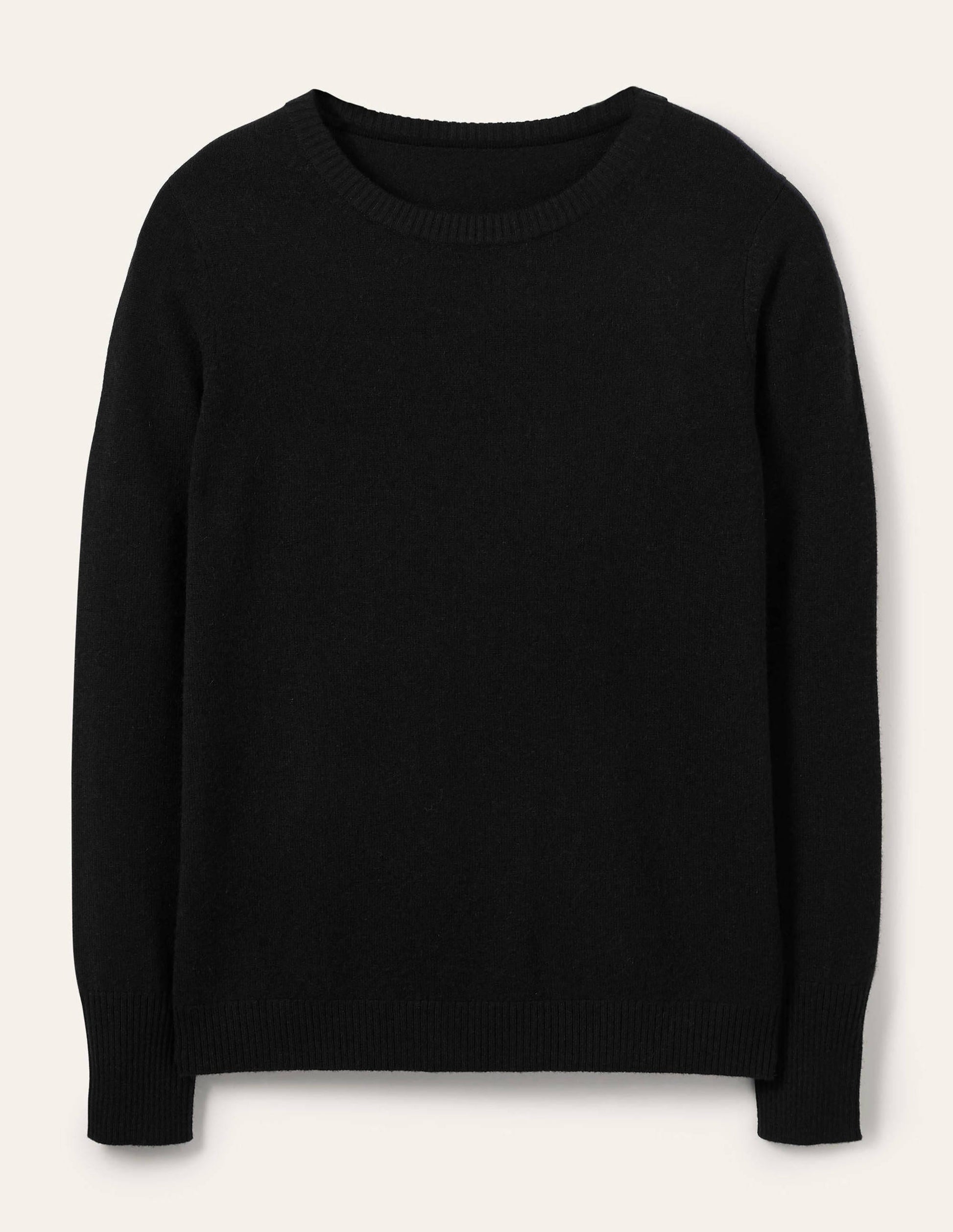 Cashmere Crew Neck Sweater-Black-5