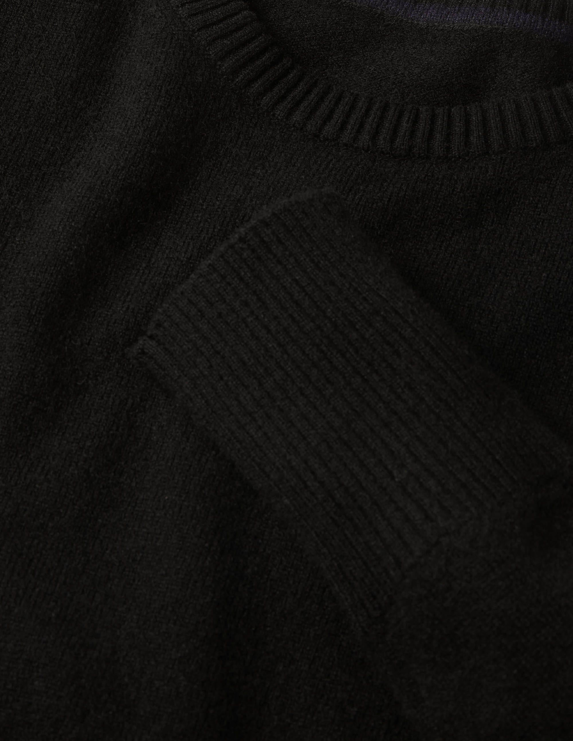 Cashmere Crew Neck Sweater-Black - Image 6