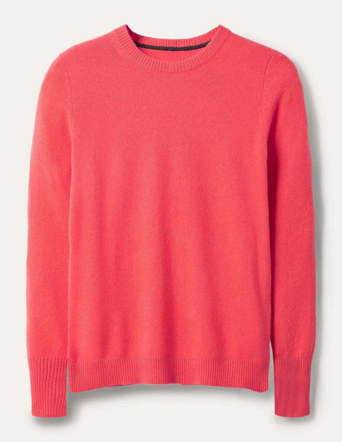 Cashmere Crew Neck Sweater-Coral-6