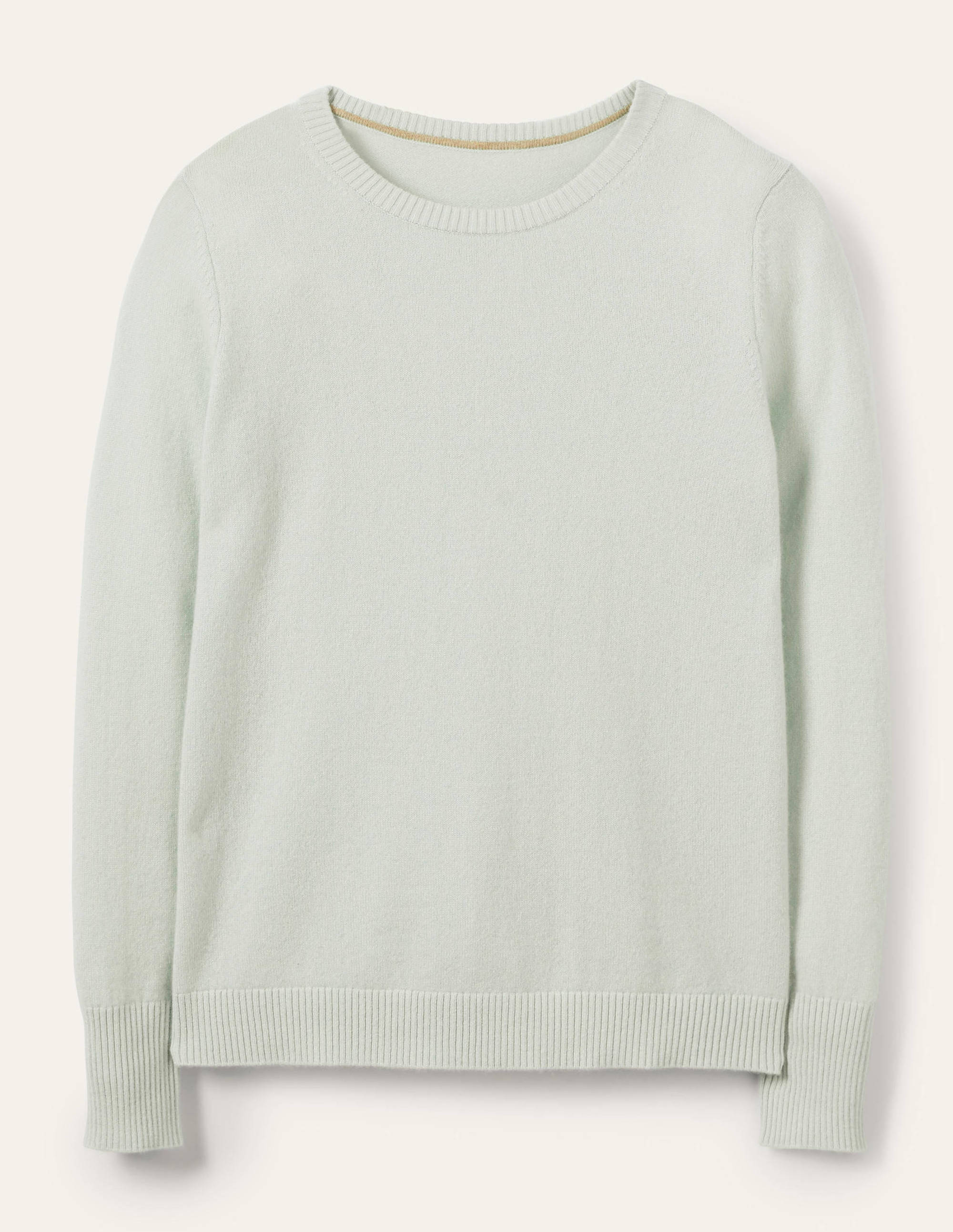 Cashmere Crew Neck Sweater-Mint Blue - Image 5