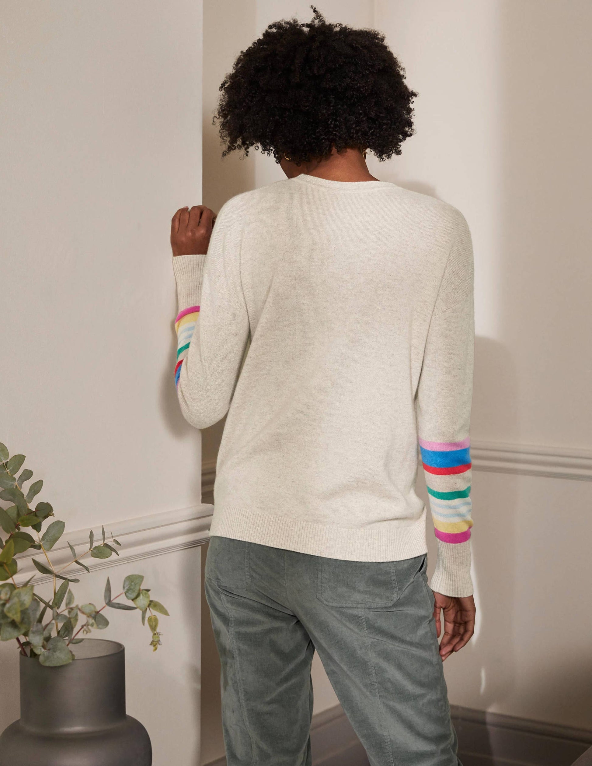 Margot Cashmere Sweater-Oatmeal/Moonstone Stripe-3