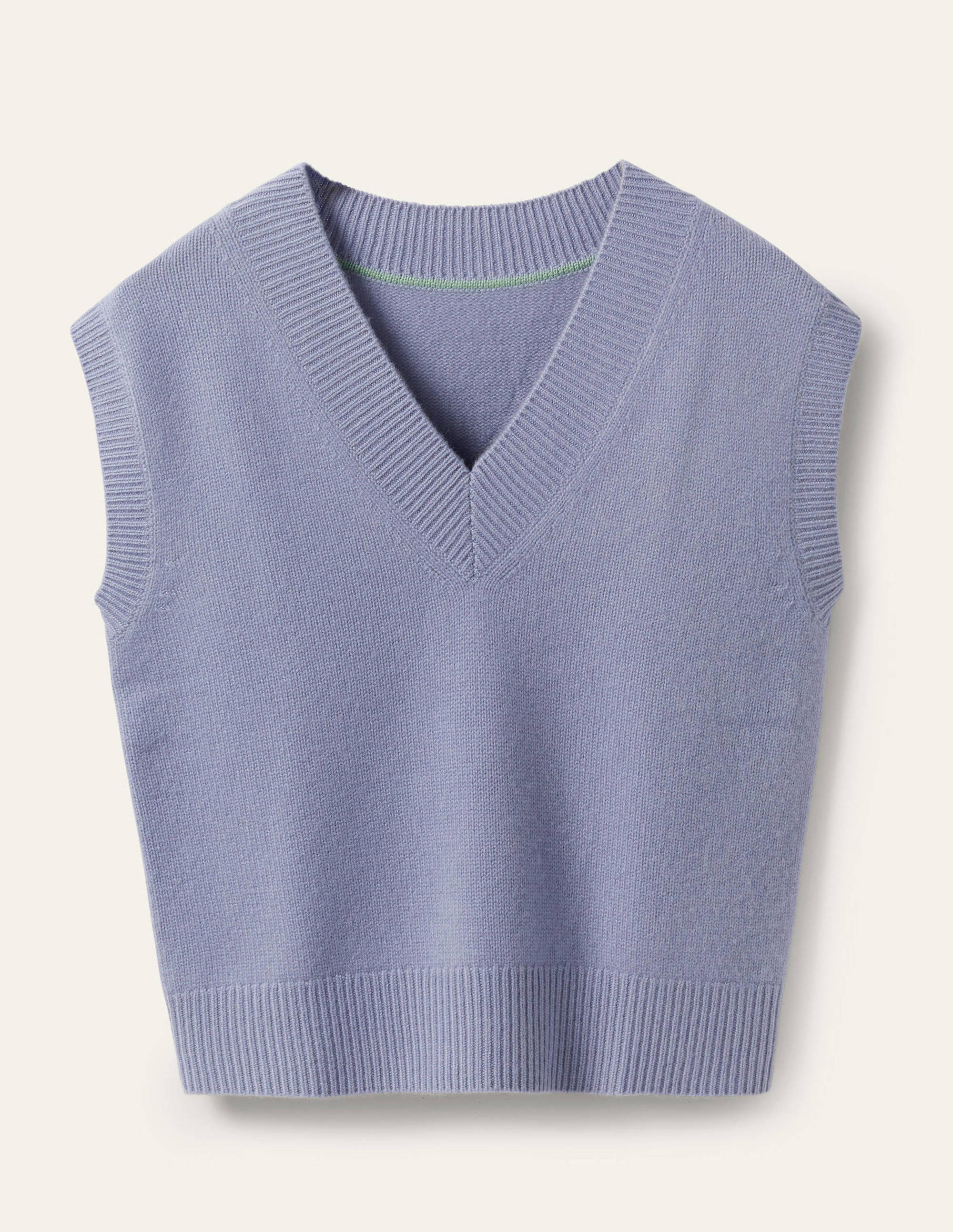 Cashmere Relaxed Sweater Vest-Lapis Light Blue - Image 5