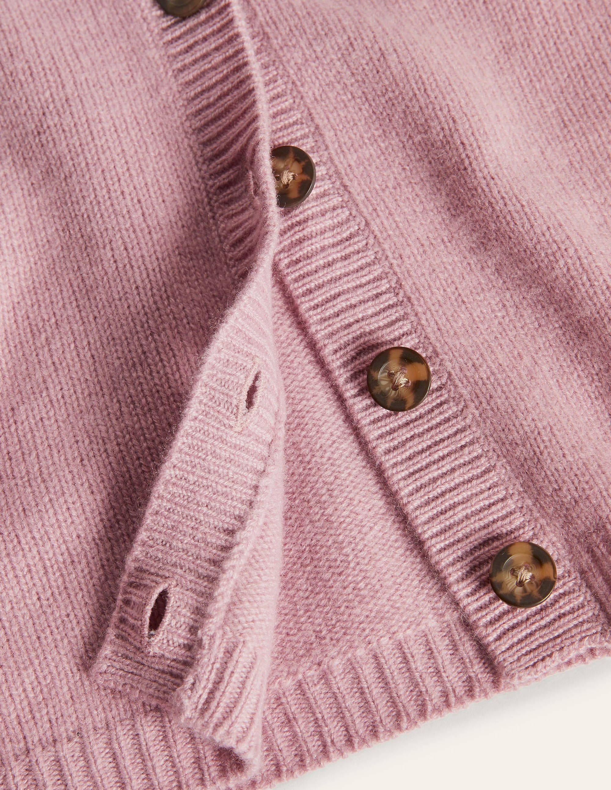 Cashmere Pleat Detail Cardigan-Violet Purple - Image 6