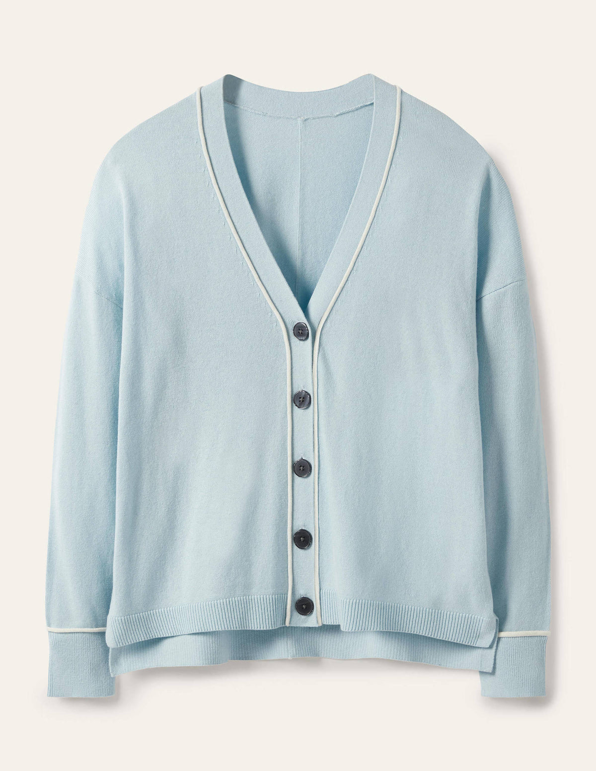V-neck Relaxed Cardigan-Surf-5