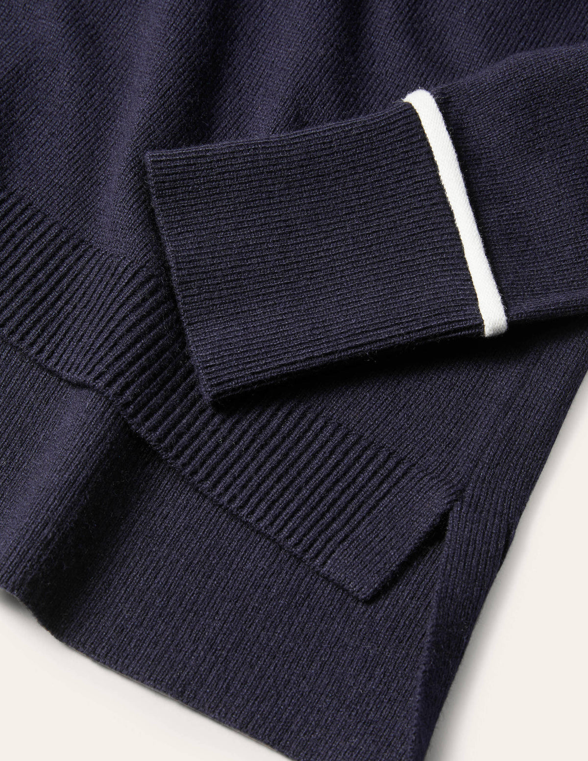 V-neck Relaxed Cardigan-Navy - Image 6