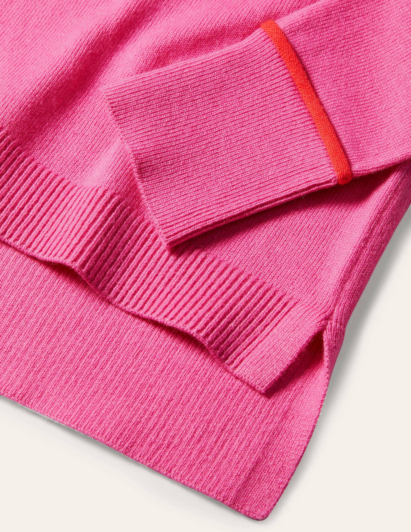 V-neck Relaxed Cardigan-Candy Pink