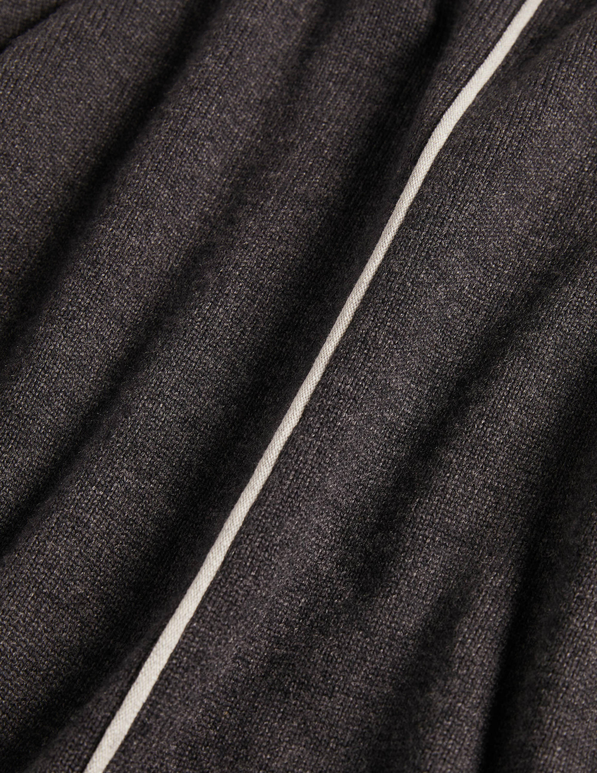 Oversized Crew Neck Sweater-Charcoal Melange - Image 6