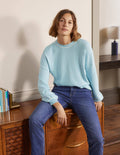 Oversized Crew Neck Sweater-Surf