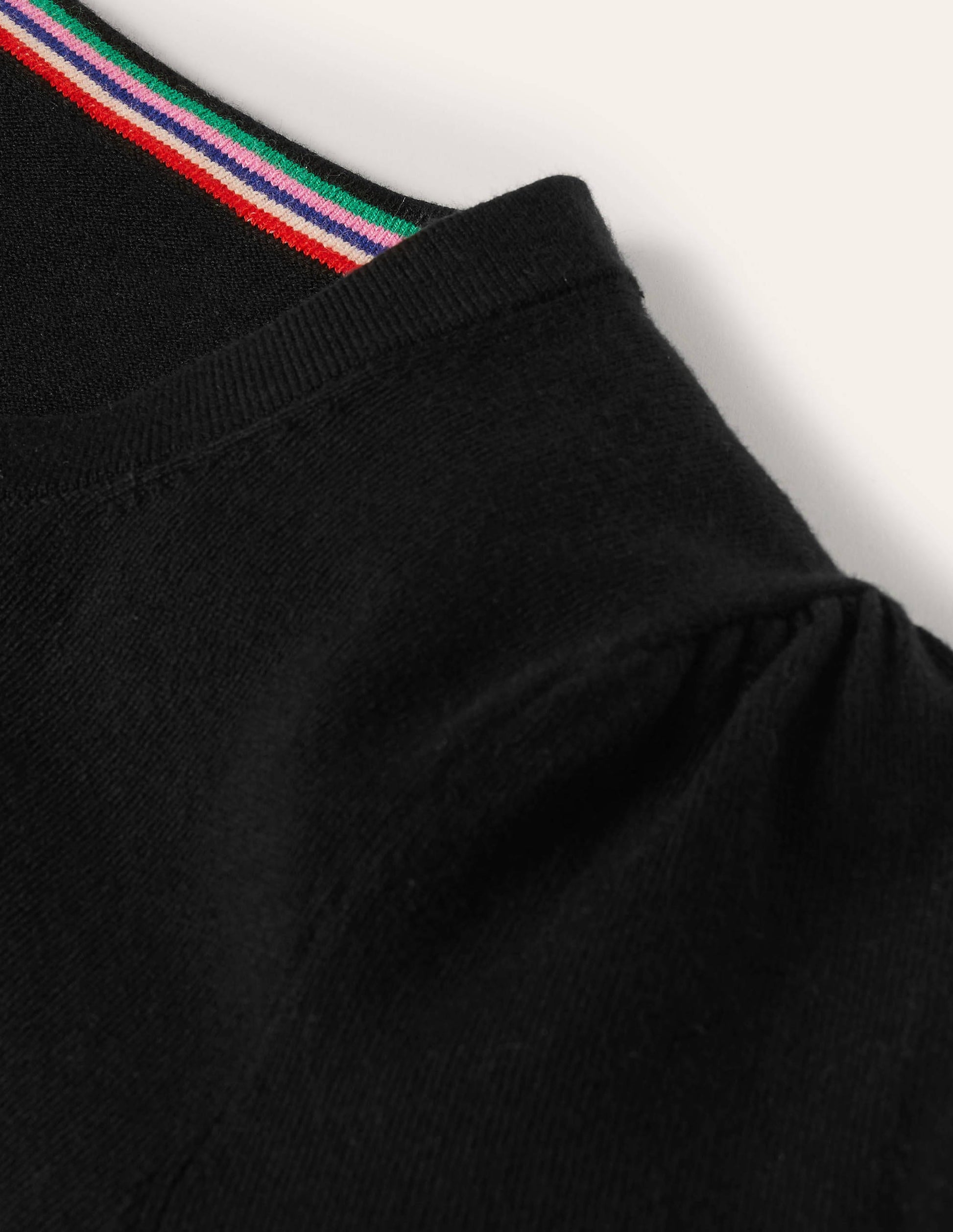 Cotton Crew Knitted Top-Black-6