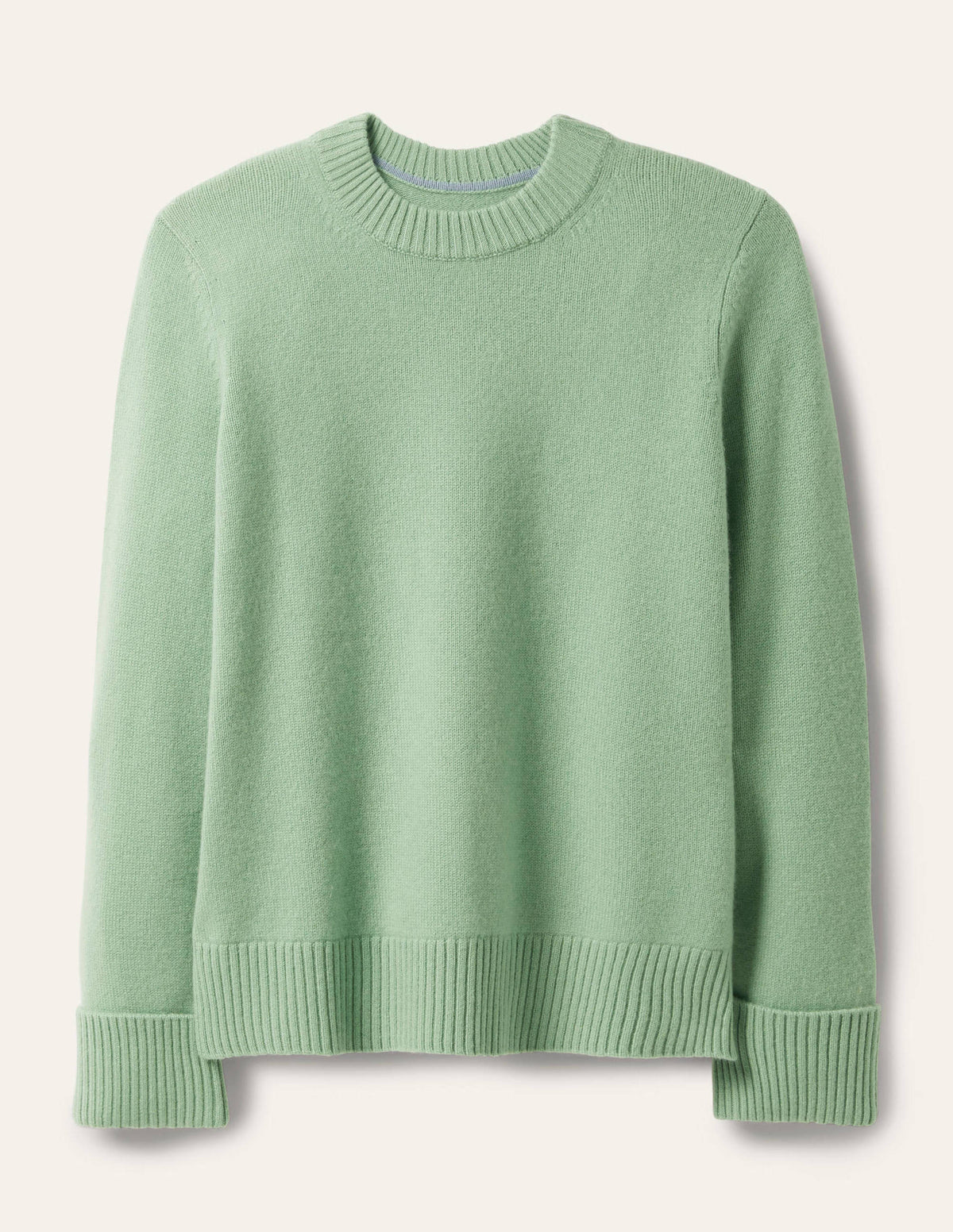 Cashmere Cuff Detail Sweater-Peridot Green - Image 5