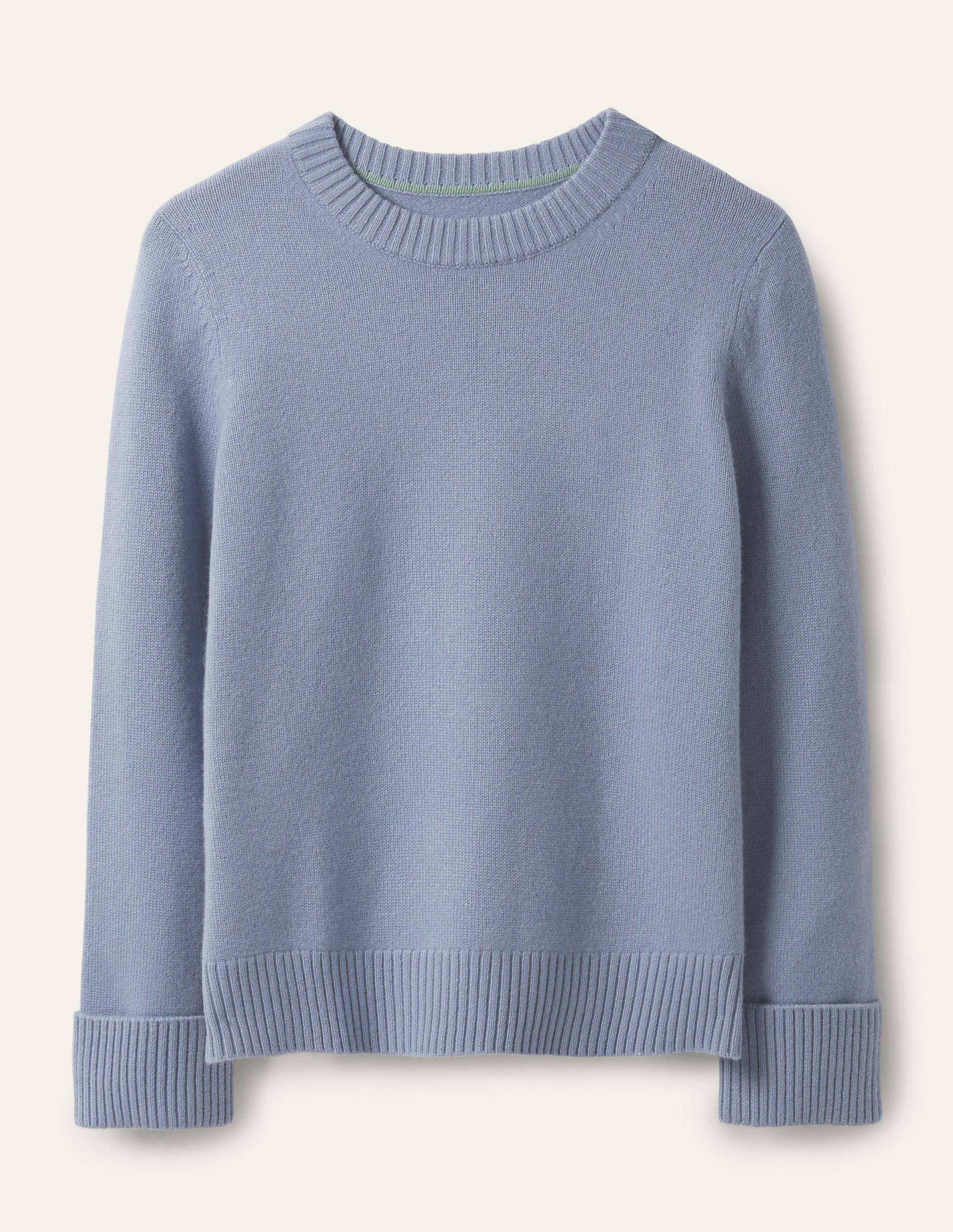 Cashmere Cuff Detail Sweater-Lapis Light Blue - Image 5