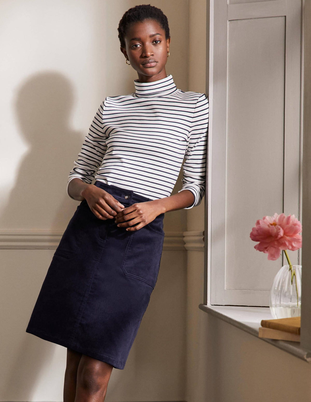 Cavendish Skirt-Navy-4