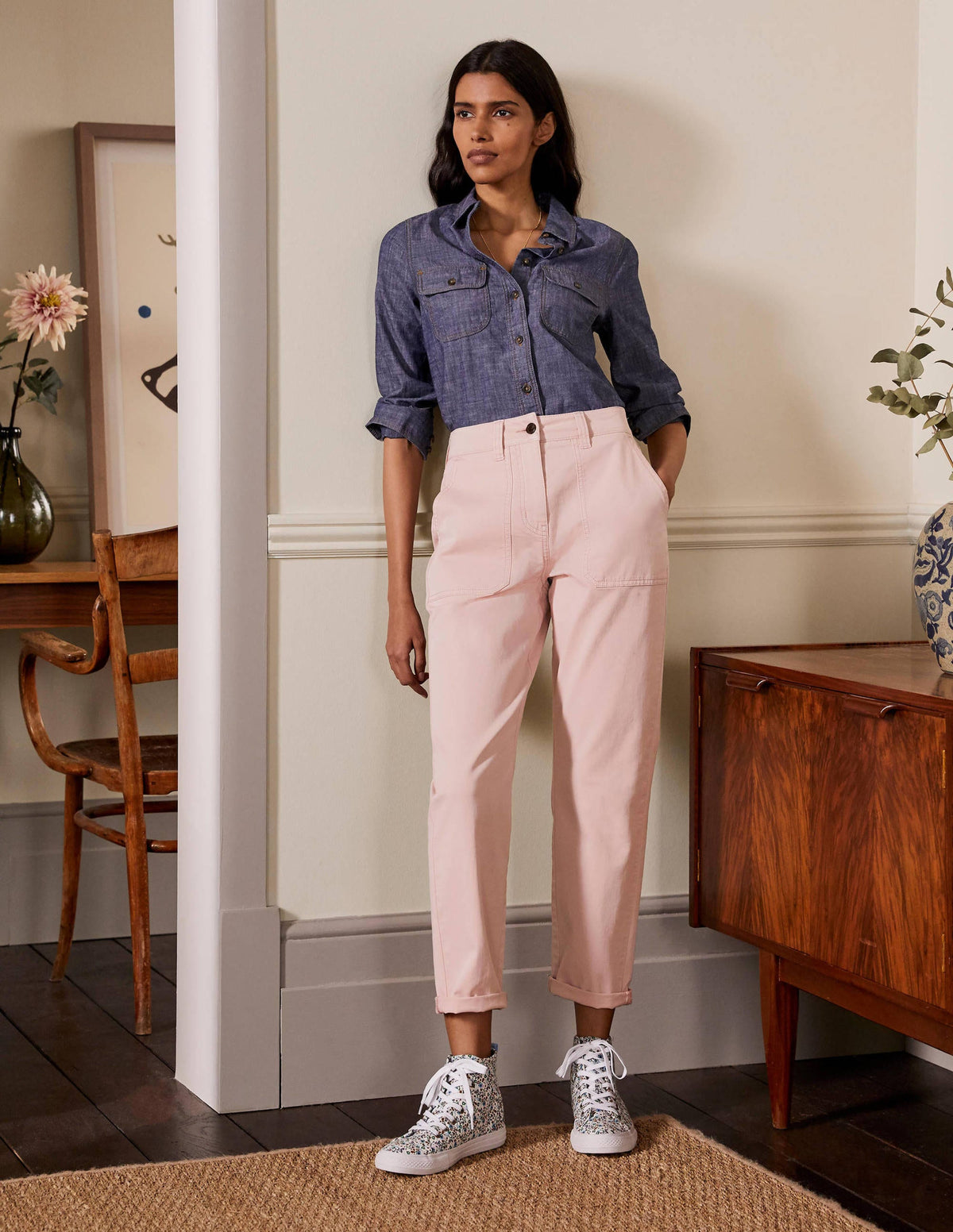 Relaxed Chino Pants-Milkshake-5