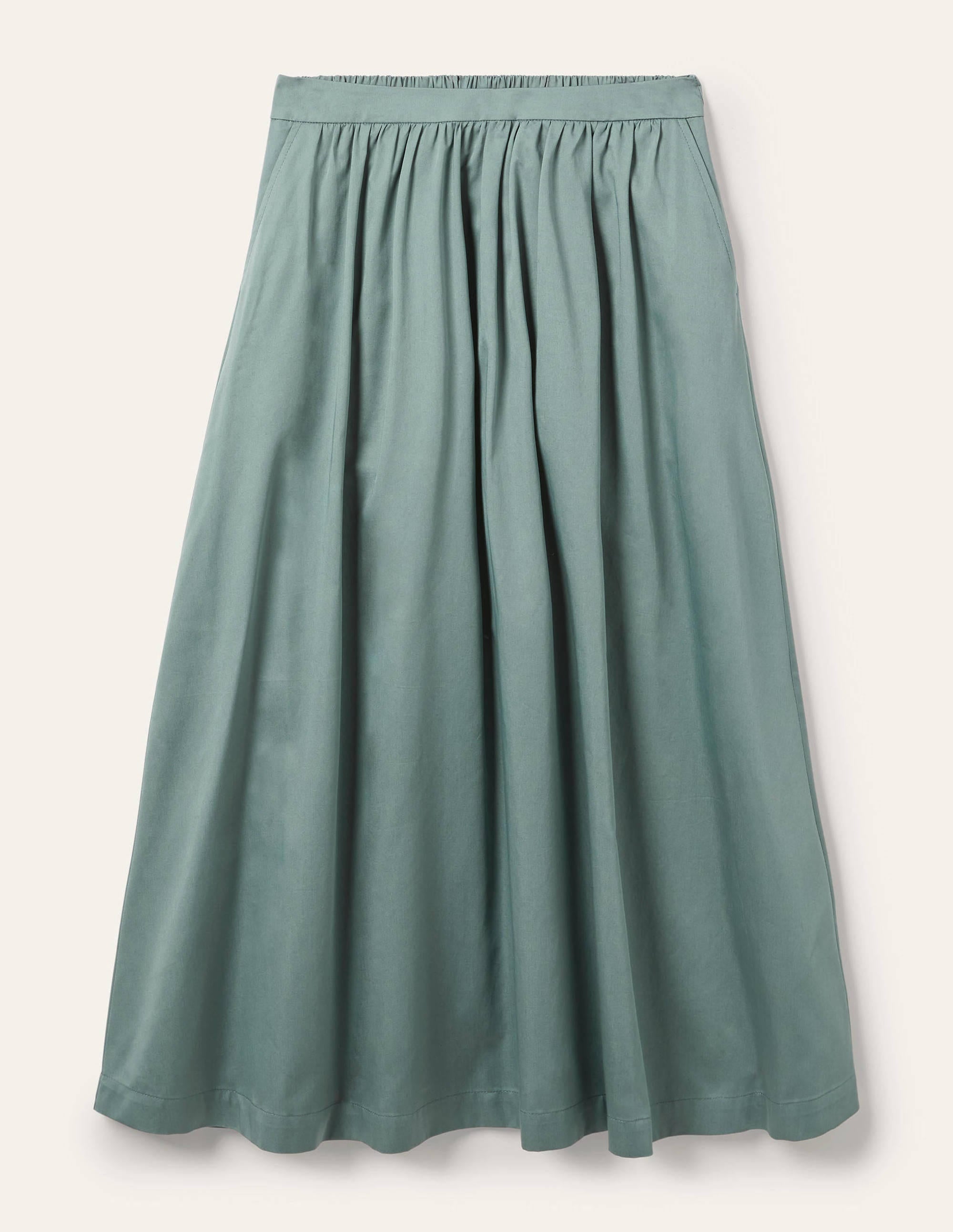 Cotton Sateen Skirt-Heath - Image 5