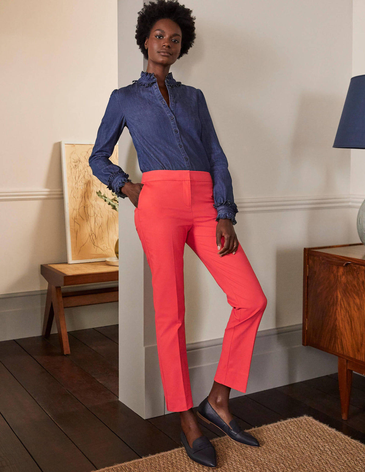 Richmond 7/8 Pants-Bright Coral-5