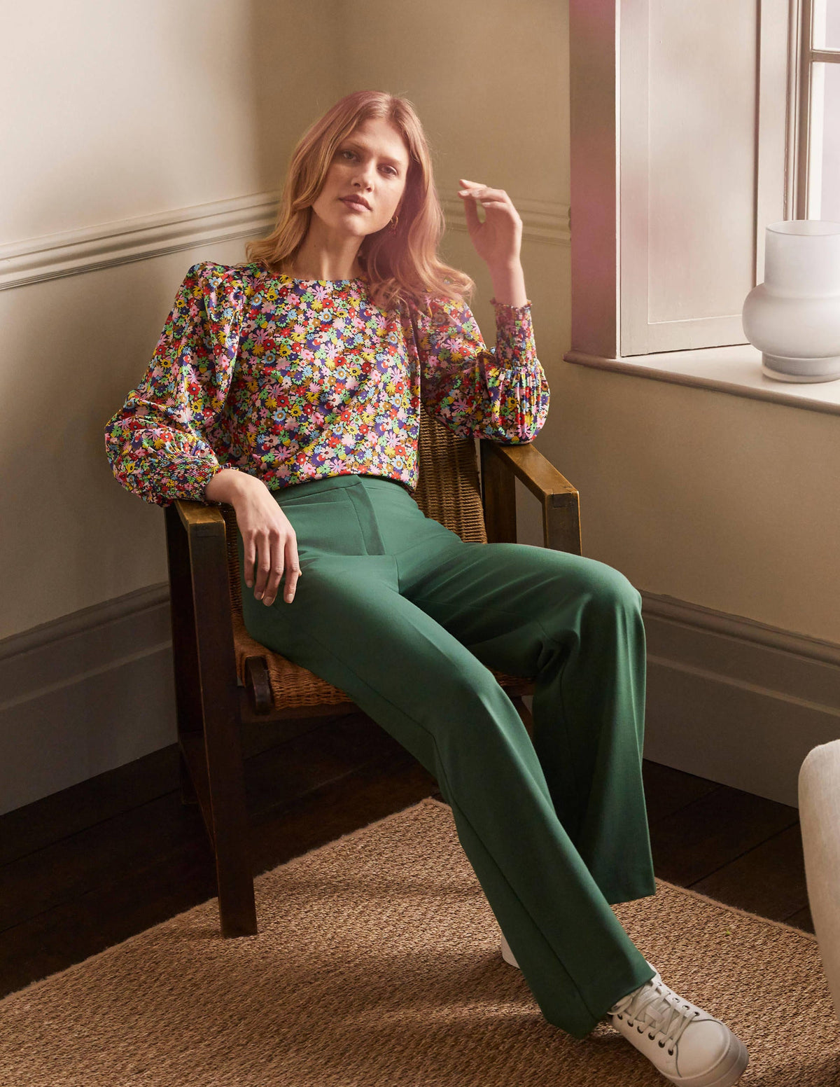 Westbourne Ponte Pants-Palm Leaf-4