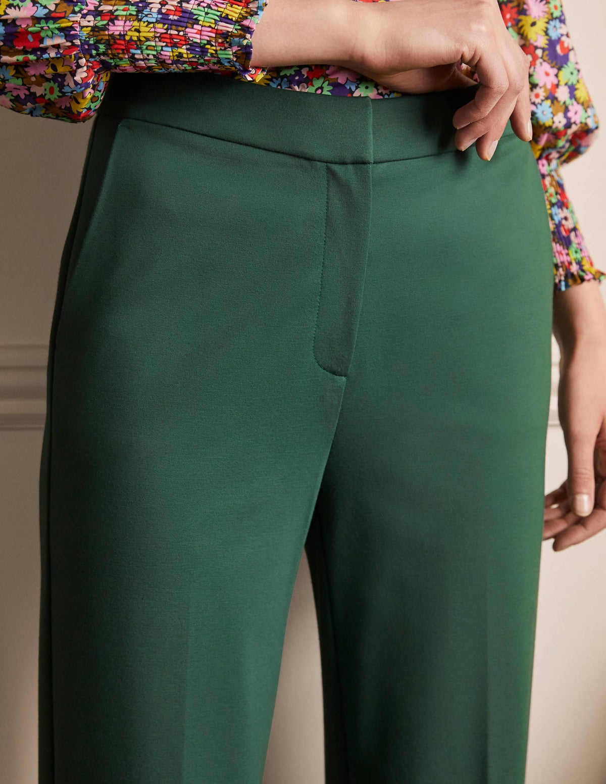 Westbourne Ponte Pants-Palm Leaf - Image 3