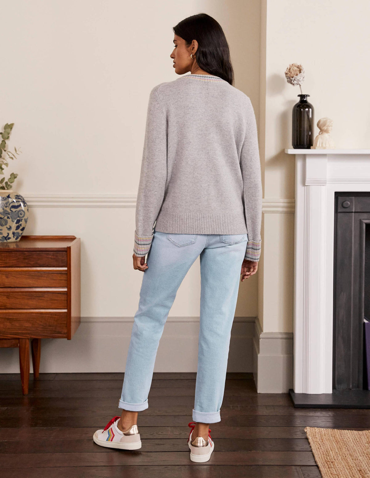 Girlfriend Jeans-Pale Blue Wash - Image 2