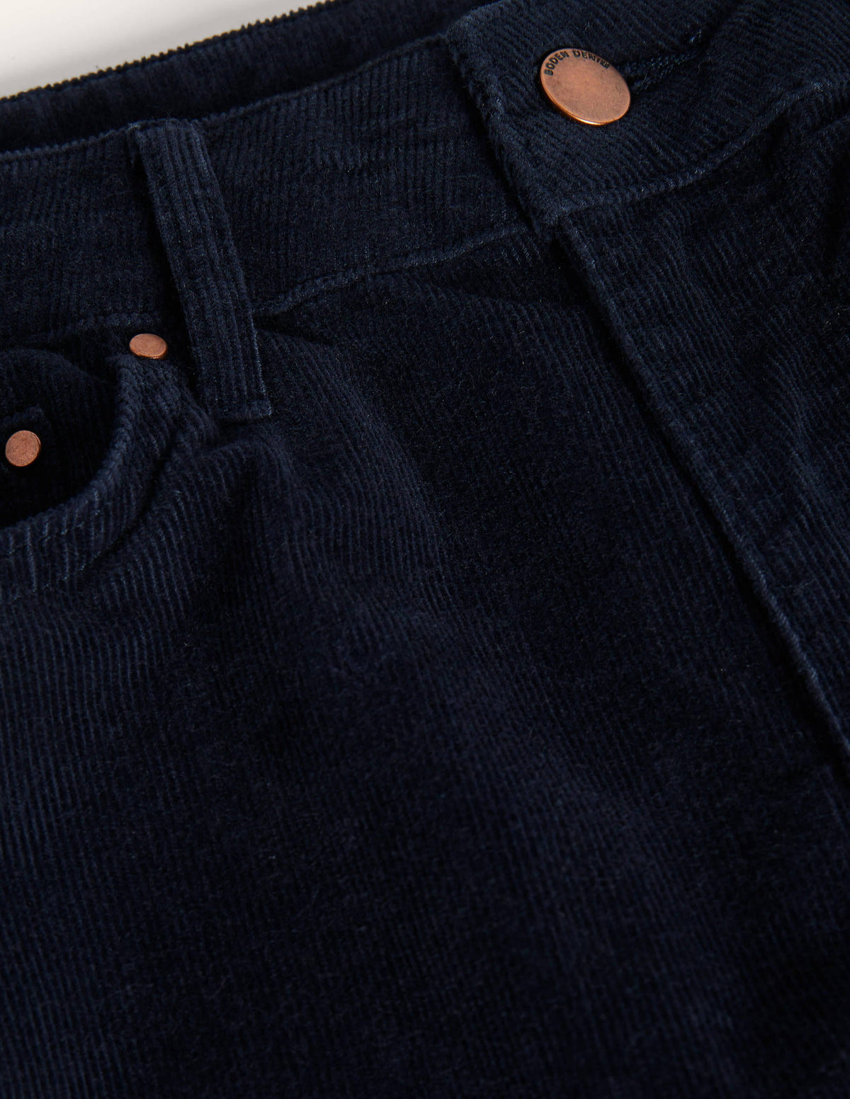Corduroy Slim Straight Jeans-Navy - Image 6