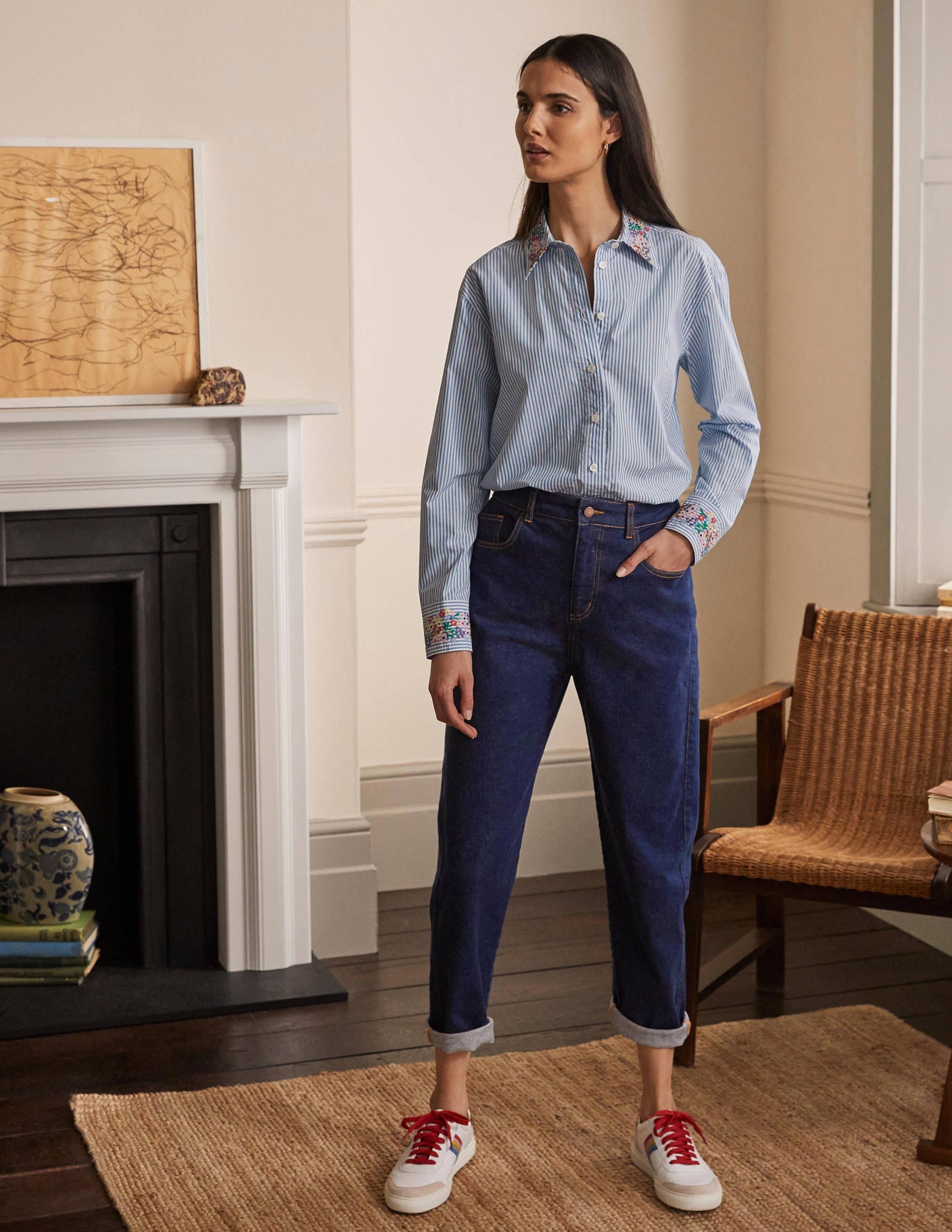 Barrel Leg Jeans-Indigo - Image 4