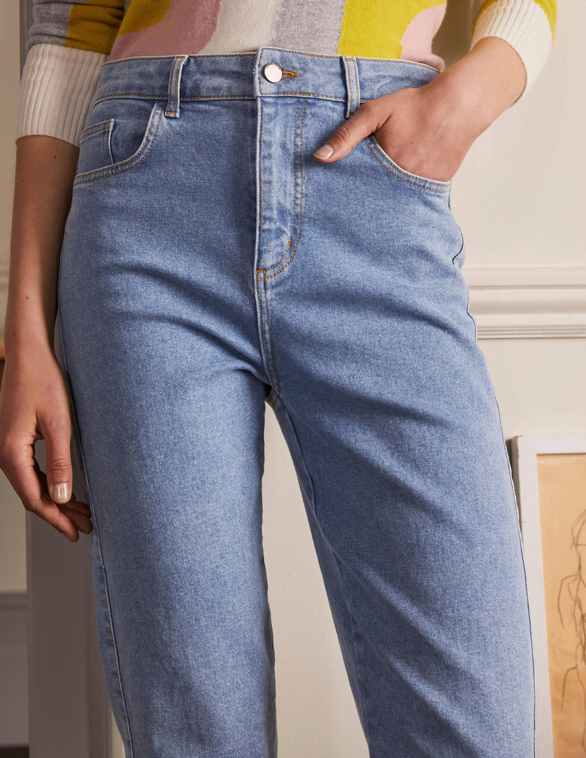 Barrel Leg Jeans-Light Vintage - Image 1