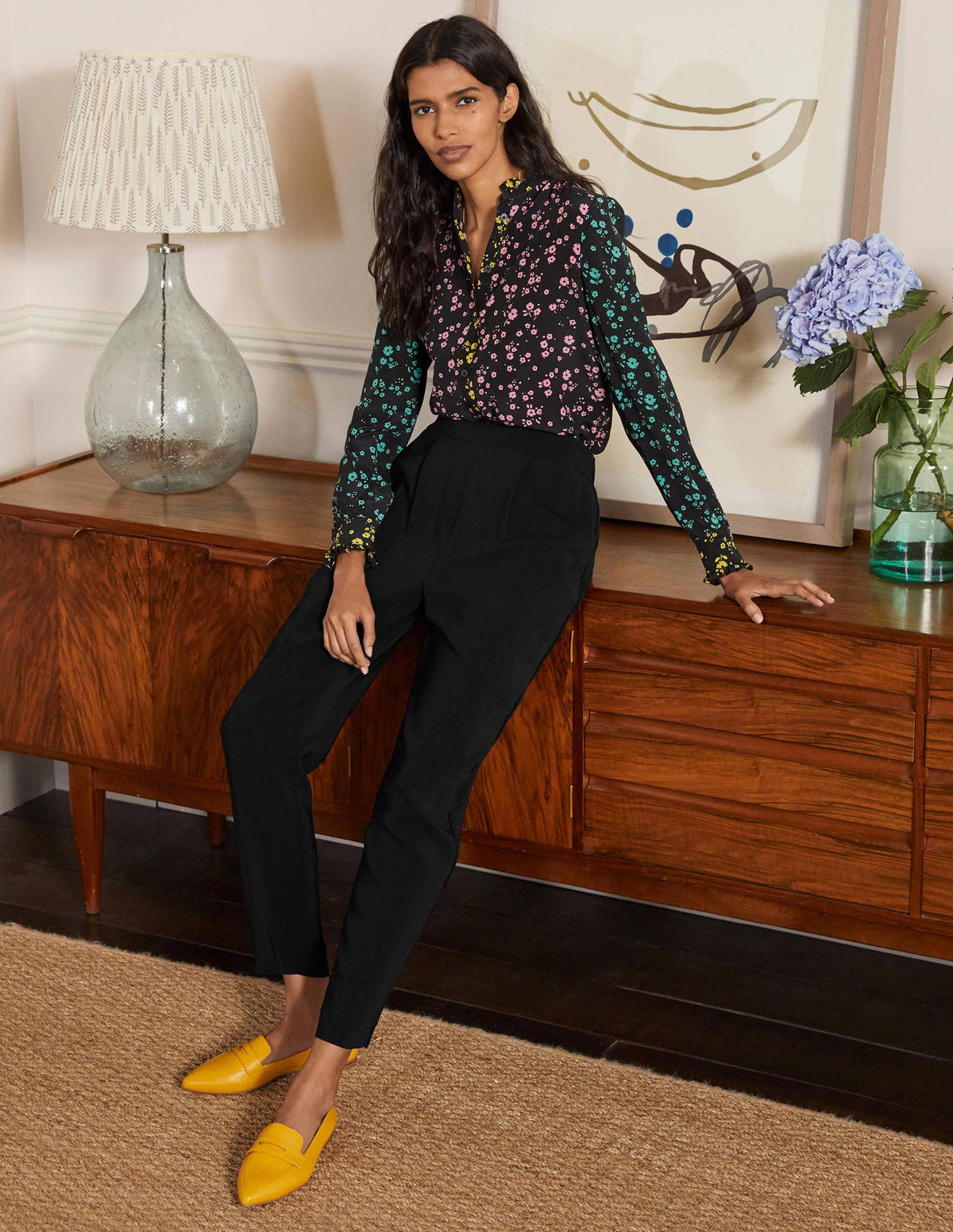 Albemarle Pull On Pants-Black - Image 1