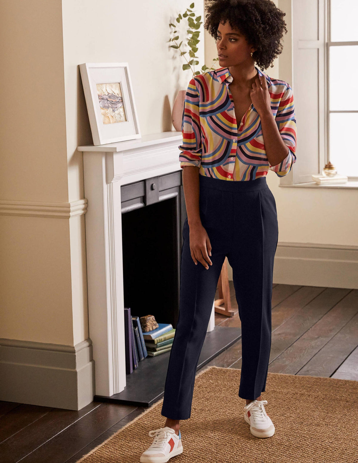 Albemarle Pull On Pants-Navy - Image 1