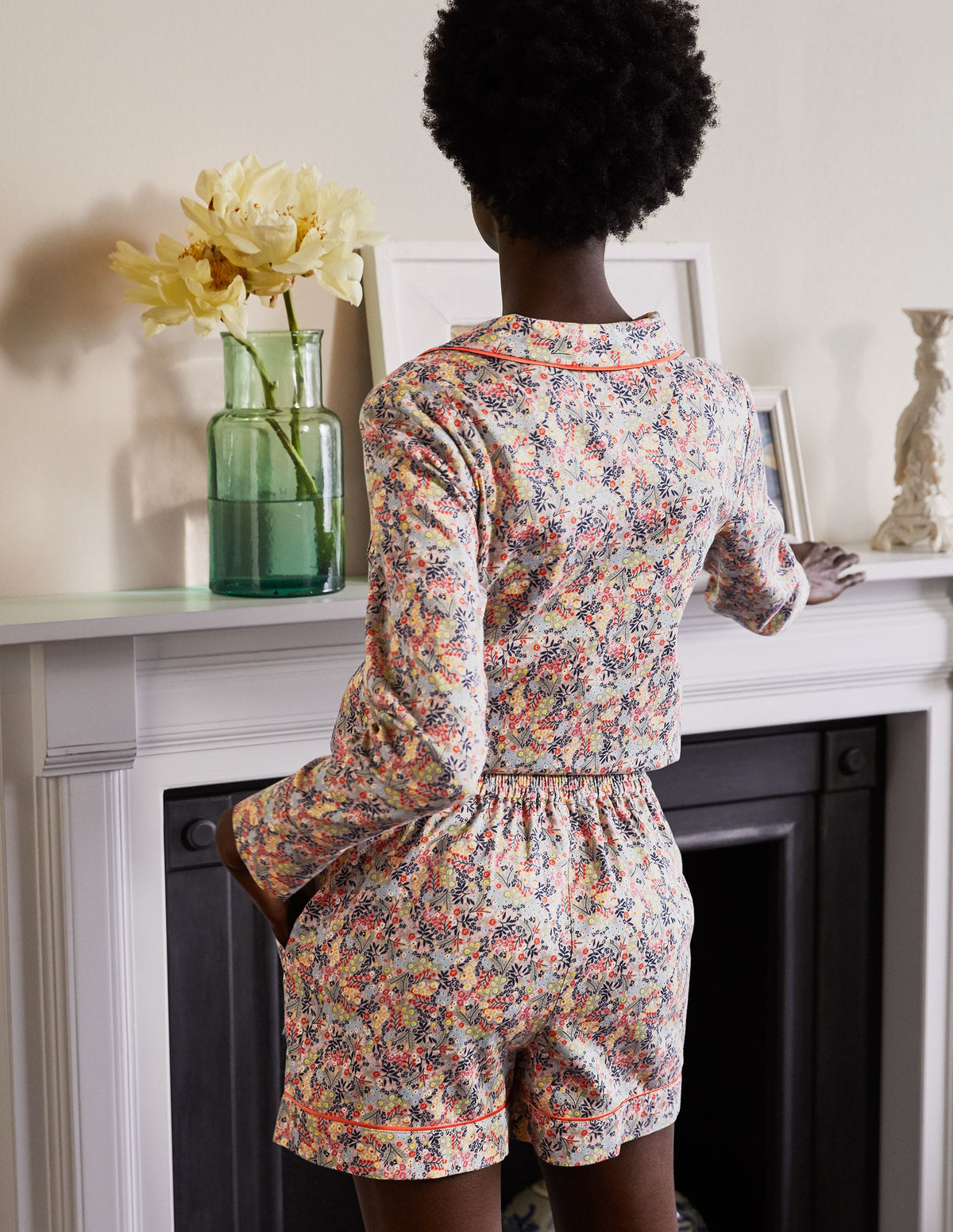 Cotton Pajama Shorts-Milkshake, Enchanting Forest - Image 2