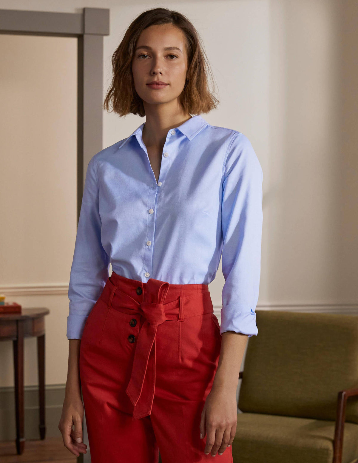 The Cotton Shirt-Blue Oxford-3