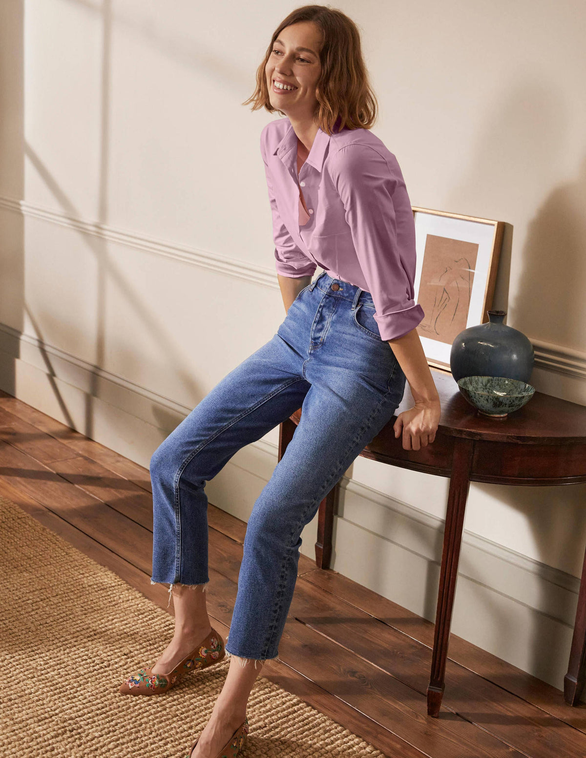 The Cotton Shirt-Pink Oxford - Image 4