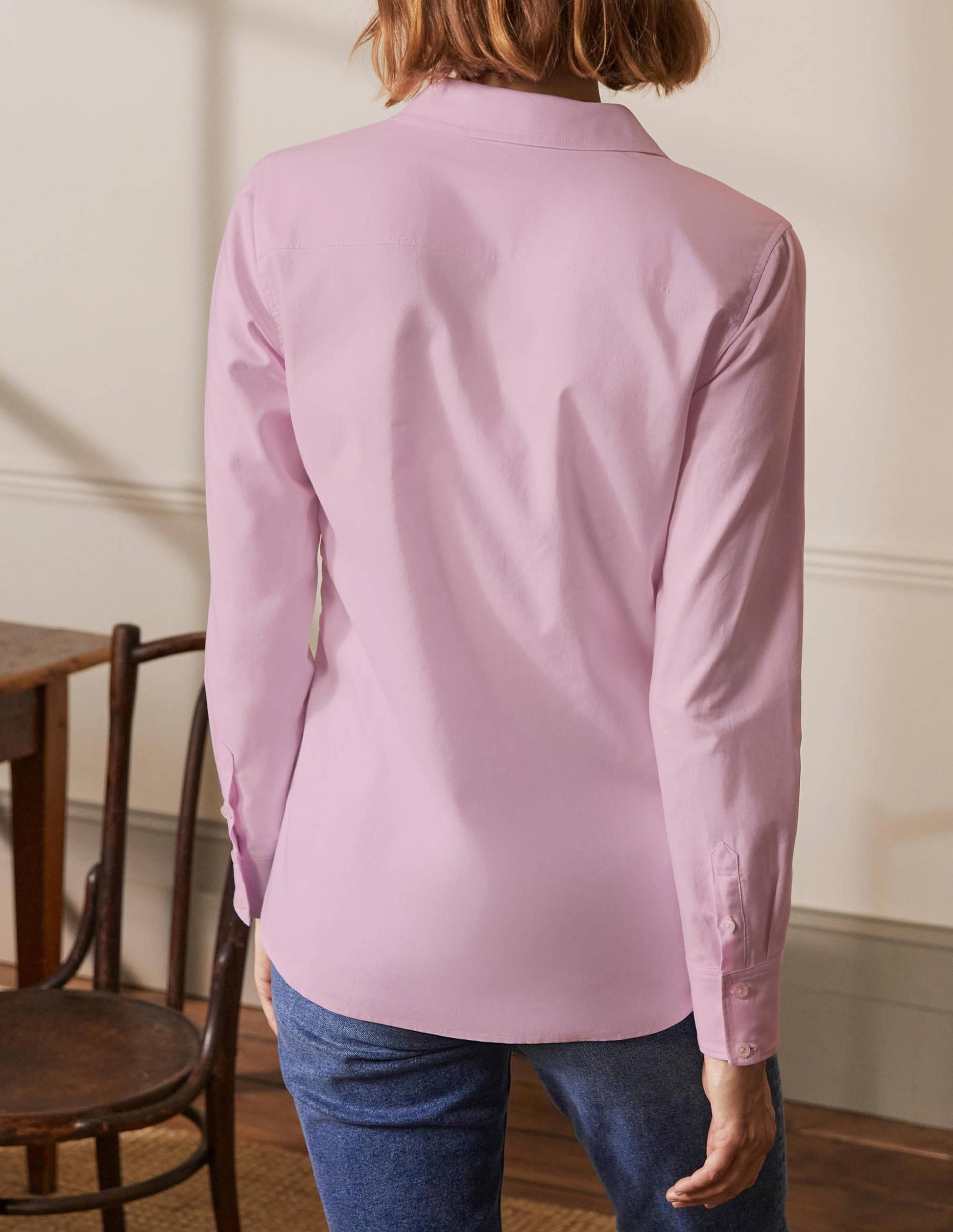 The Cotton Shirt-Pink Oxford-2