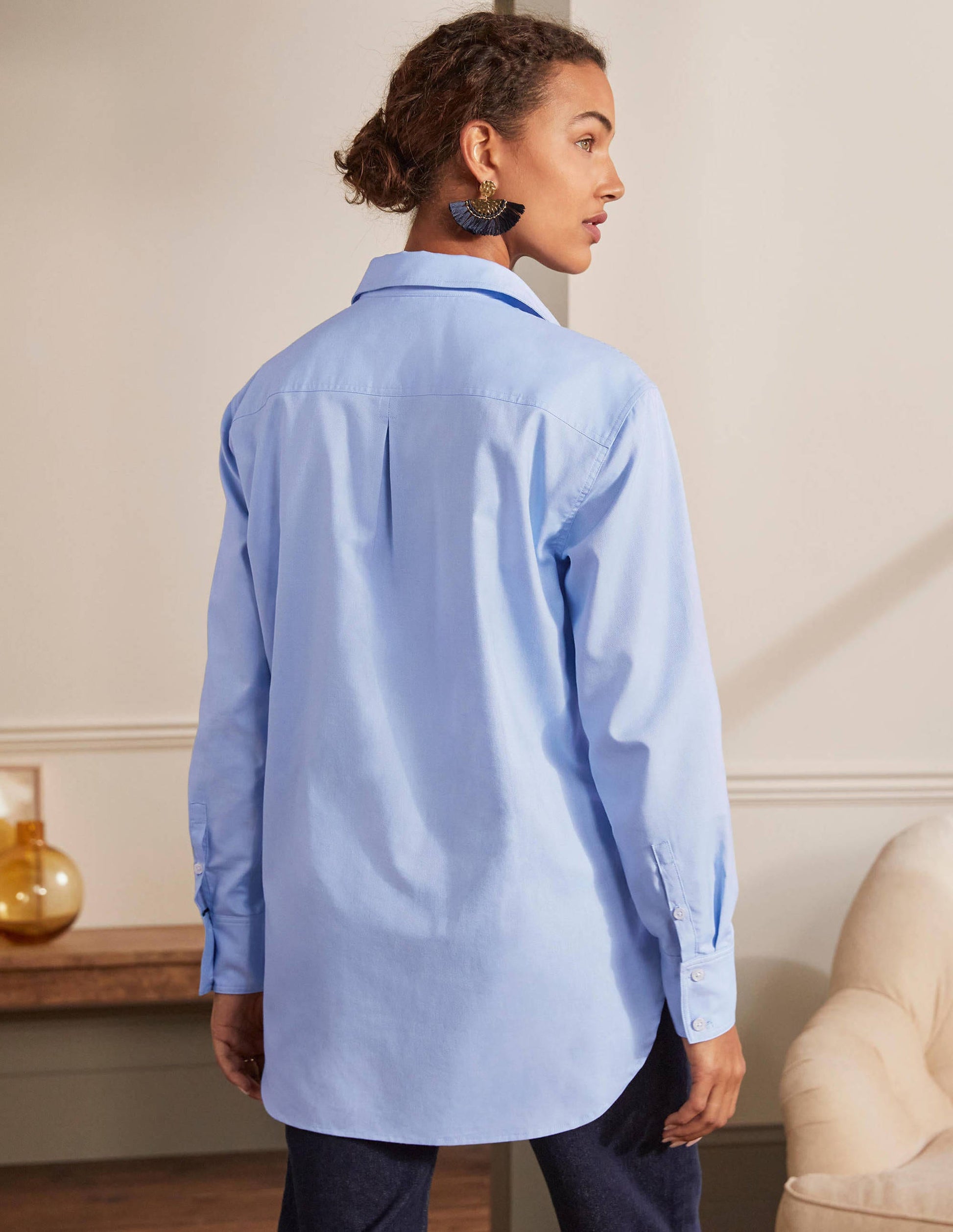 Agnes Oversized Shirt-Blue Oxford-2