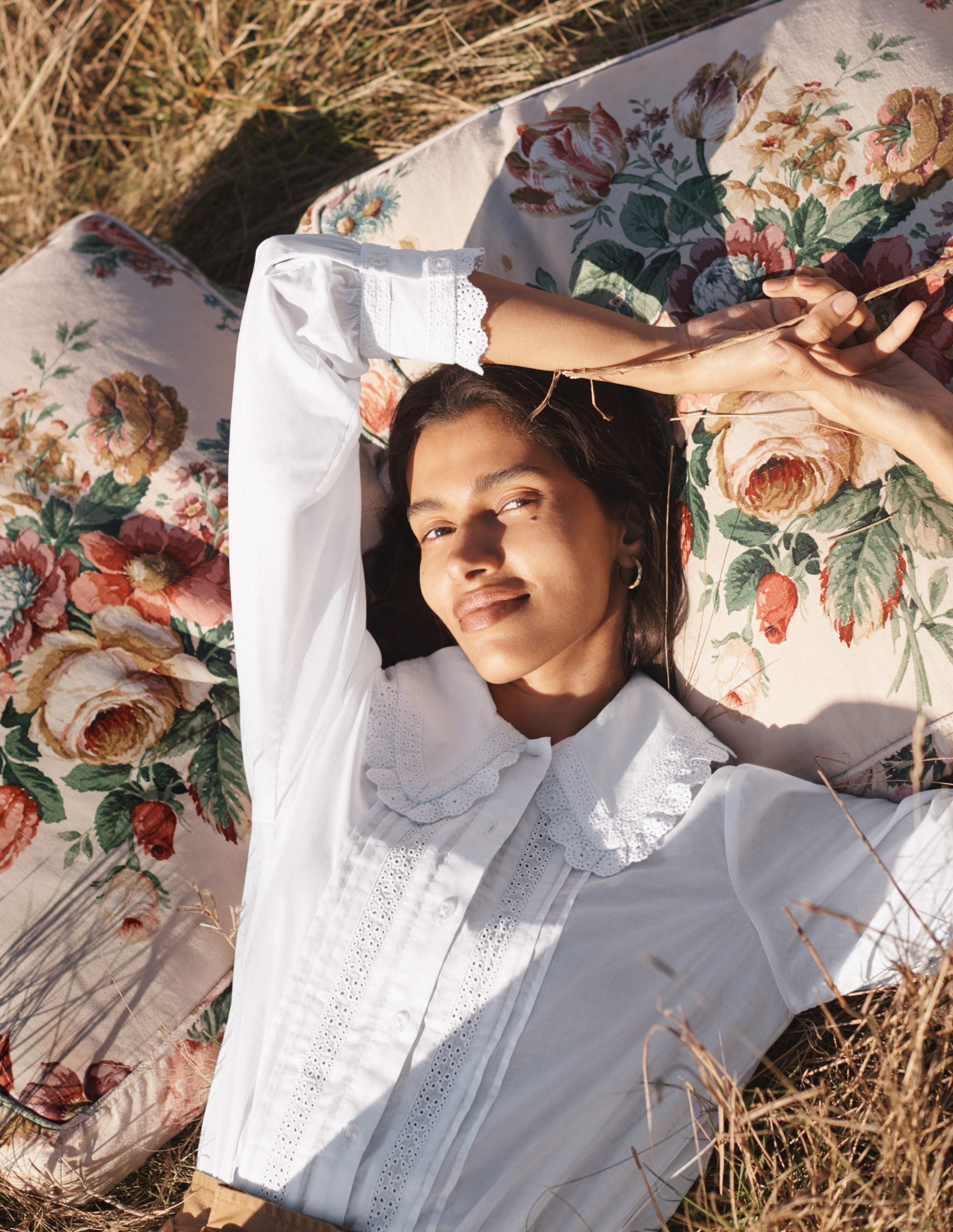 Clare Broderie Shirt-White-5