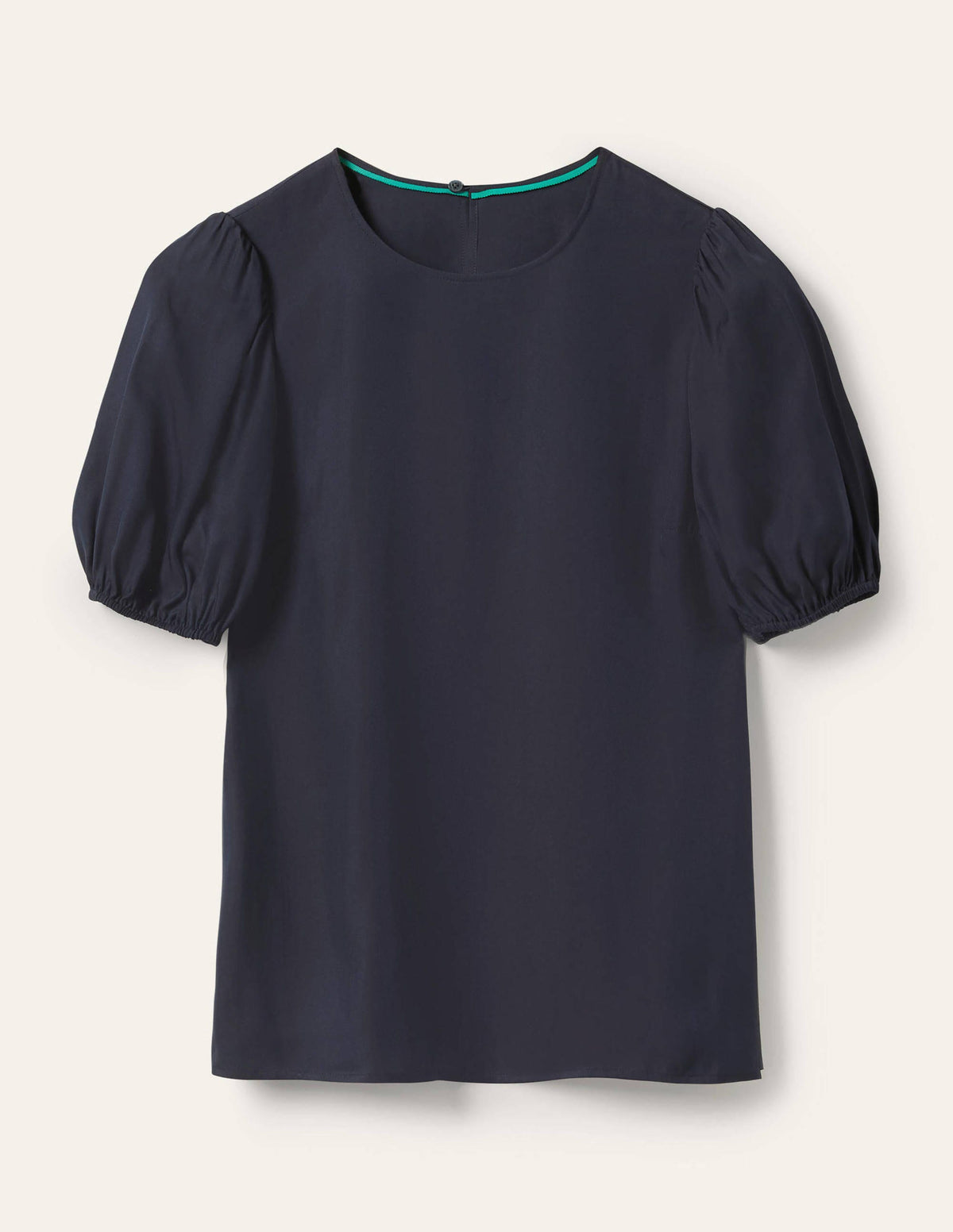 Adriana Puff Sleeve Top-Navy - Image 5