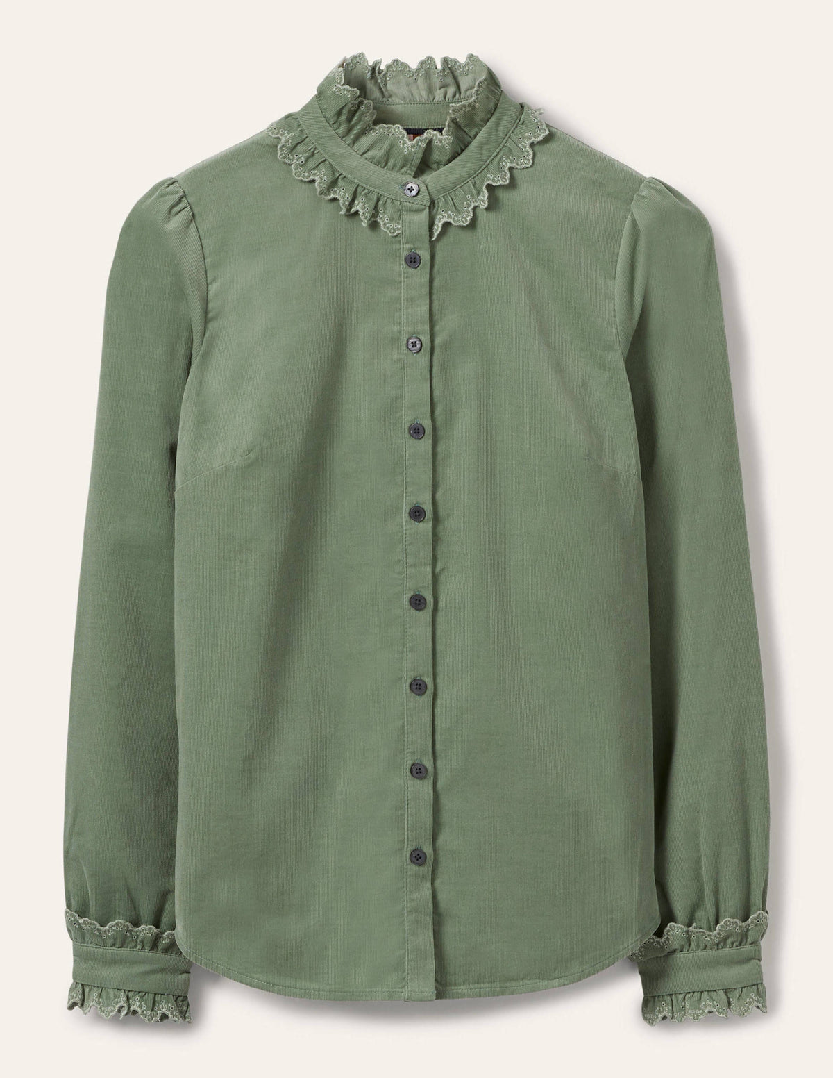 Eliza Broderie Shirt-Light Olive-7
