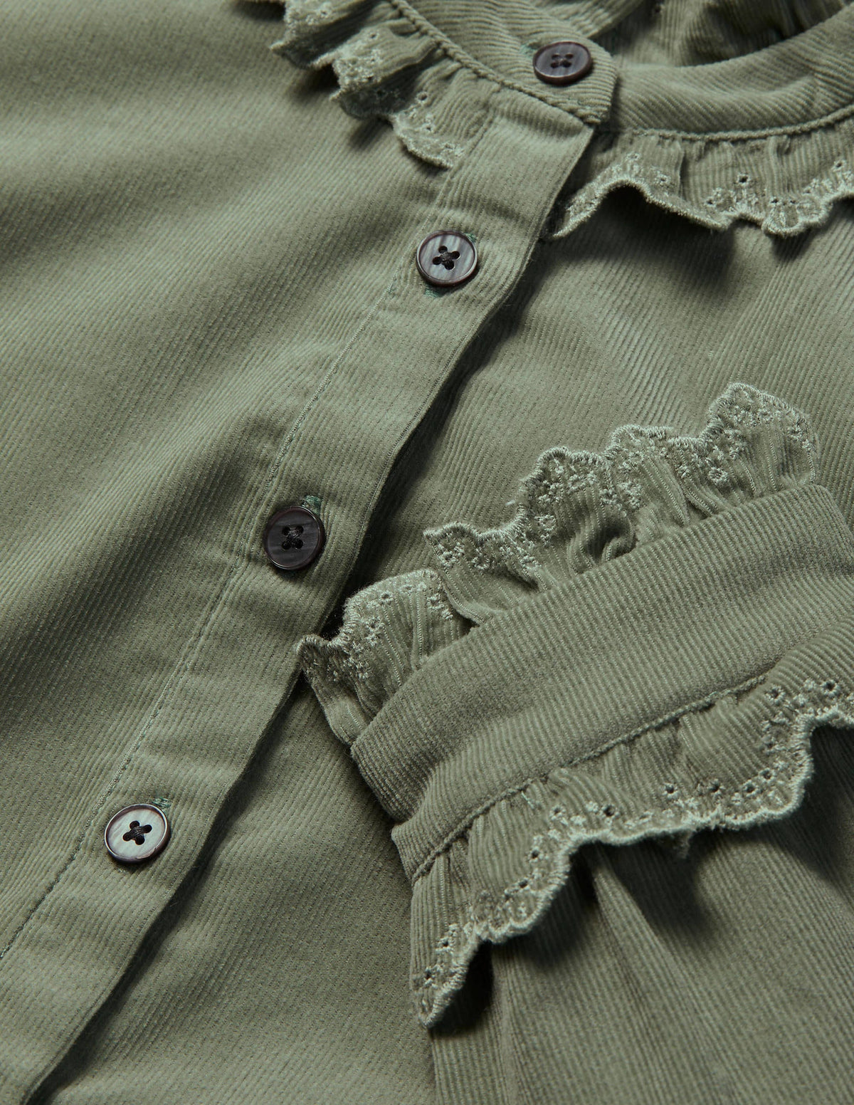 Eliza Broderie Shirt-Light Olive - Image 8