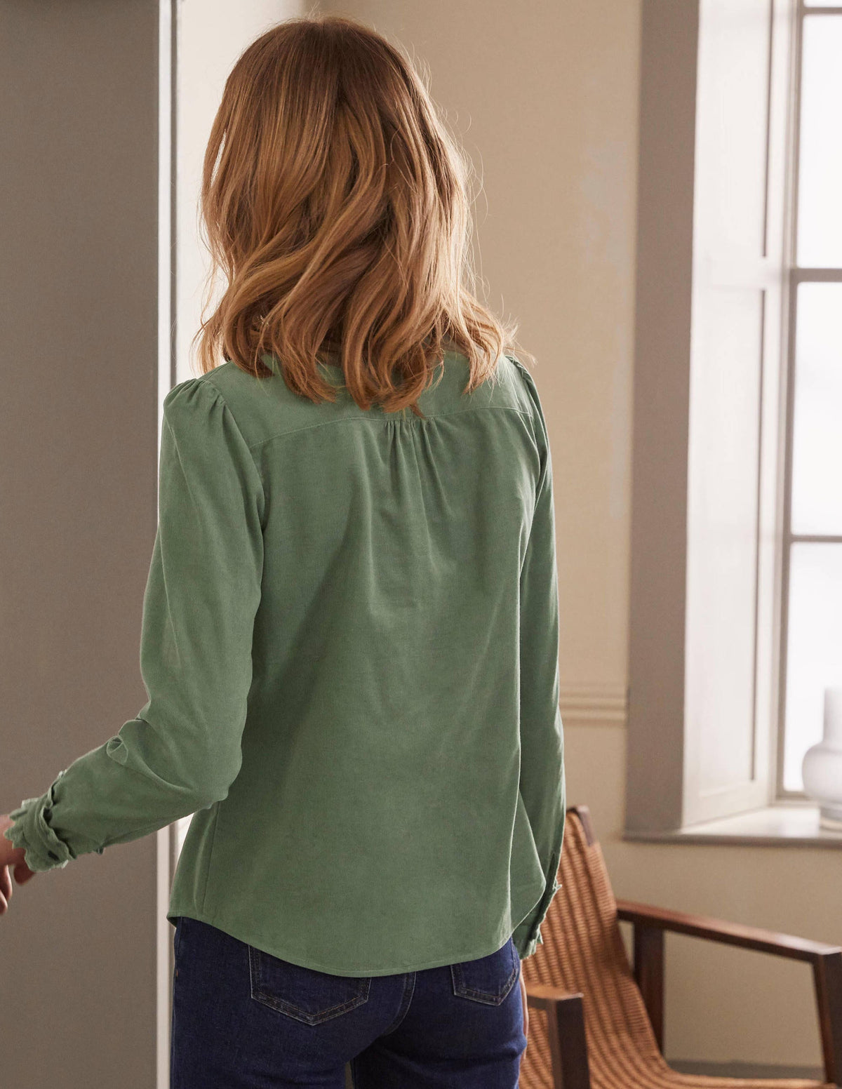 Eliza Broderie Shirt-Light Olive-3