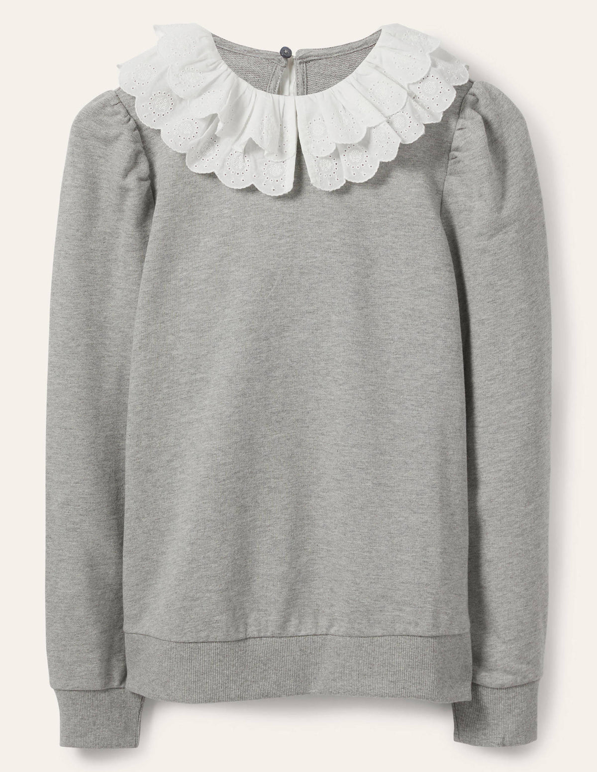Hattie Collar Sweatshirt-Grey Marl - Image 5