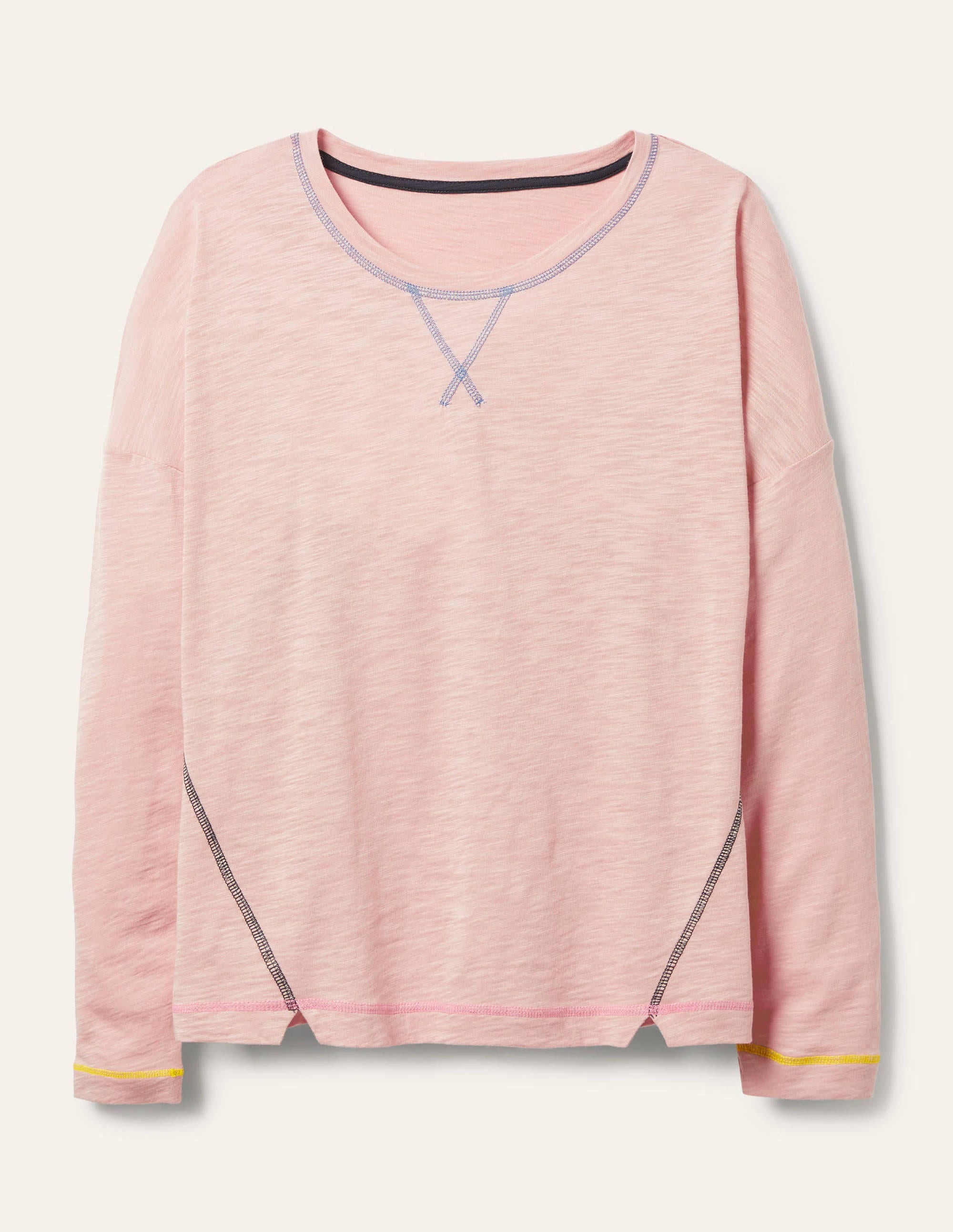 Contrast Stitch Jersey Top-Milkshake - Image 5