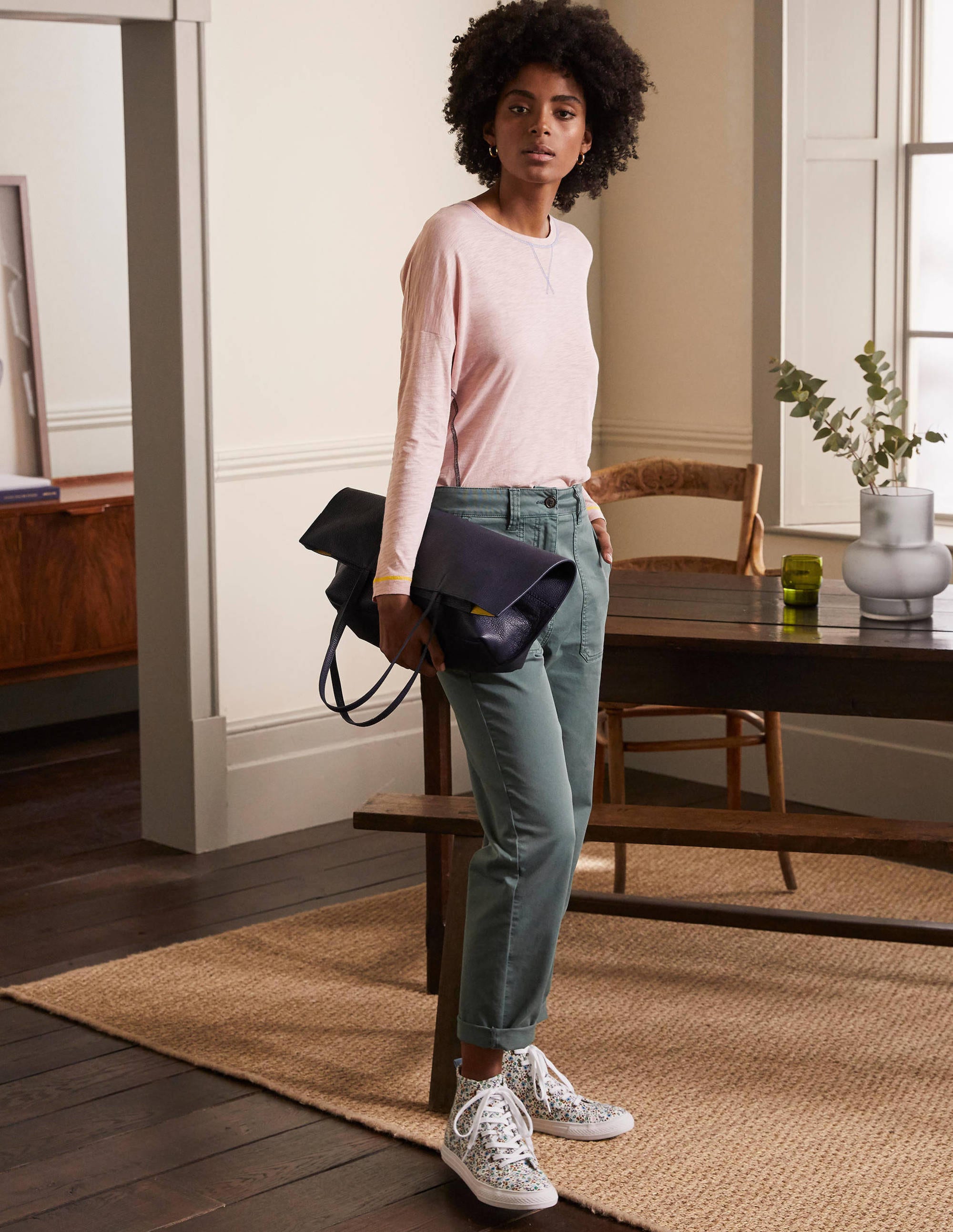 Contrast Stitch Jersey Top-Milkshake - Image 4