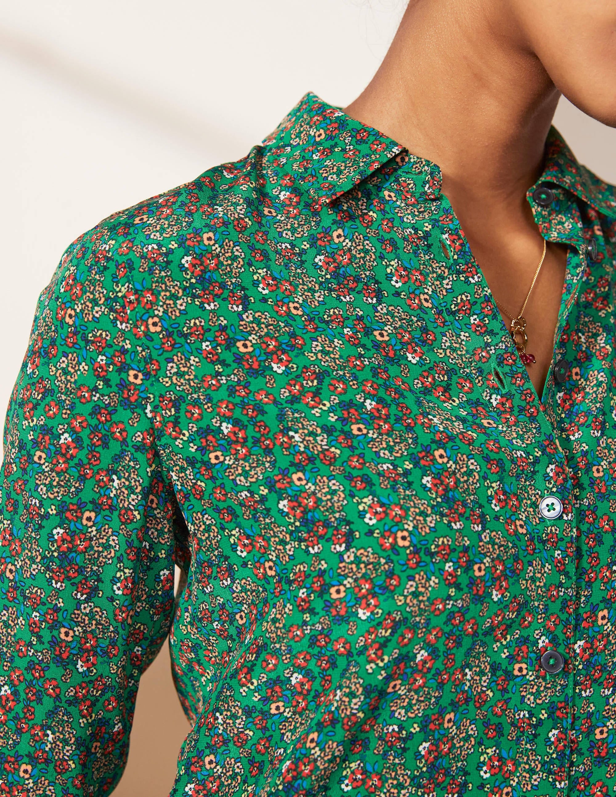 Silk Shirt-Sapling, Pretty Floral - Image 1
