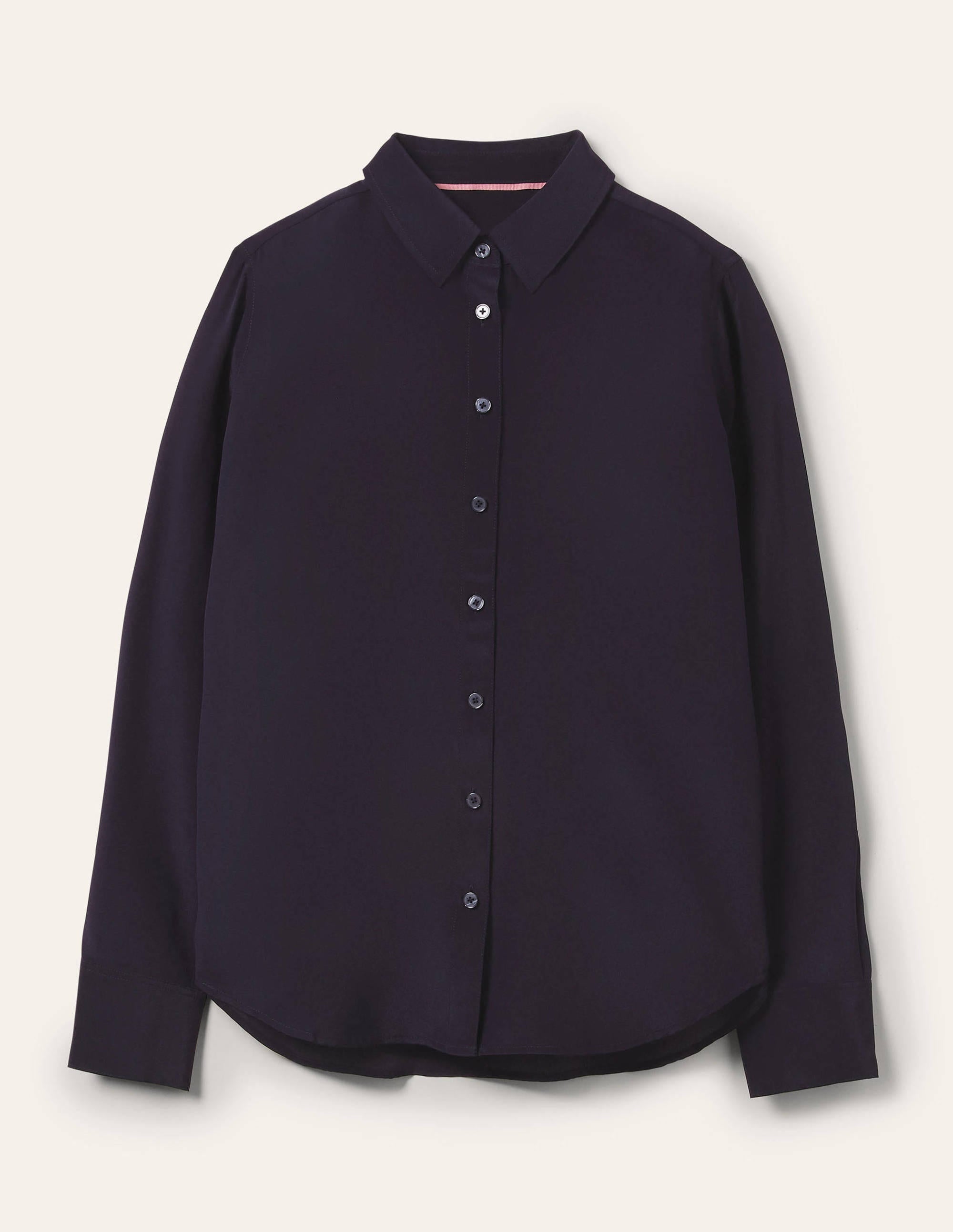 Silk Shirt-Navy - Image 6