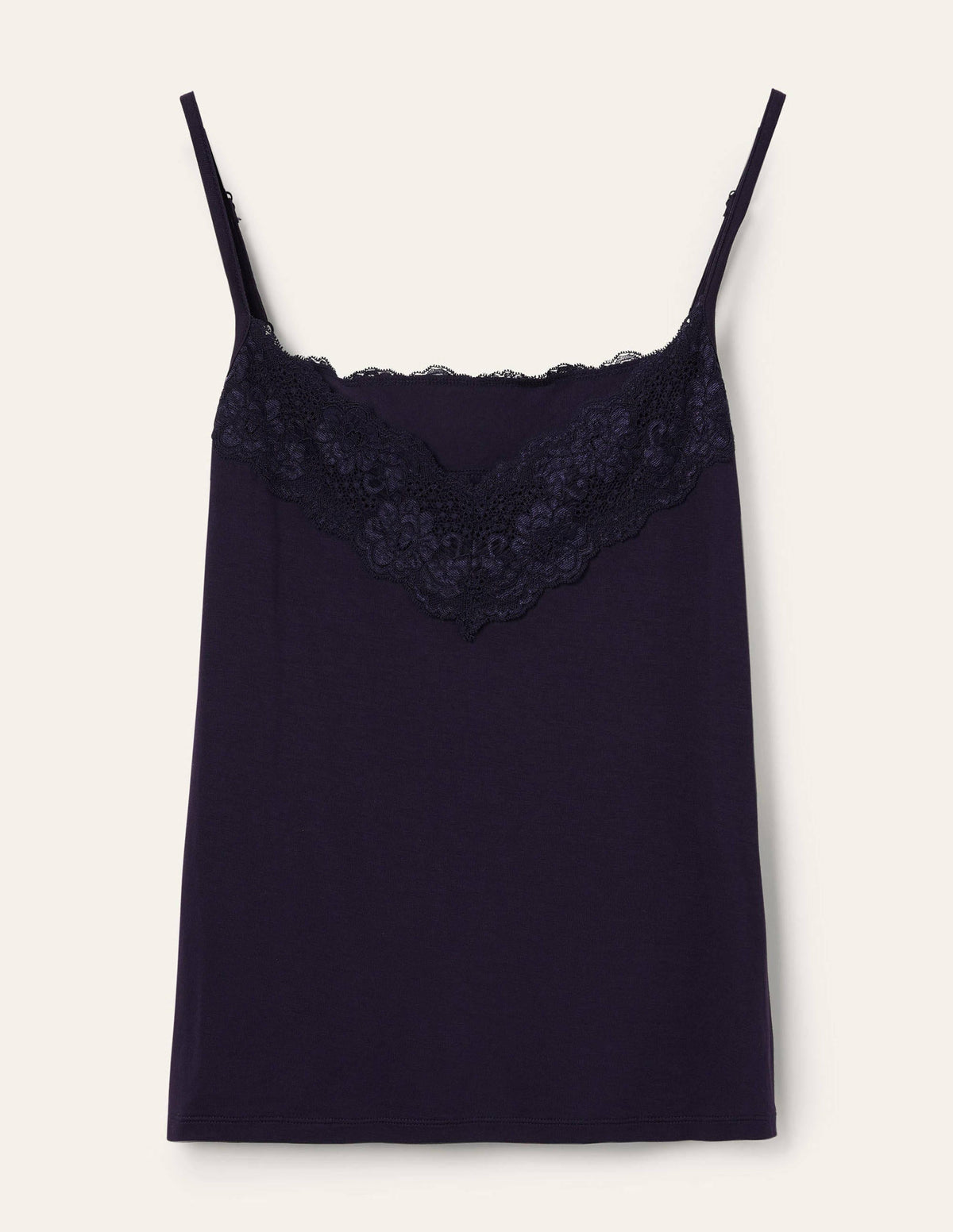 Lace Cami Top-Navy-10