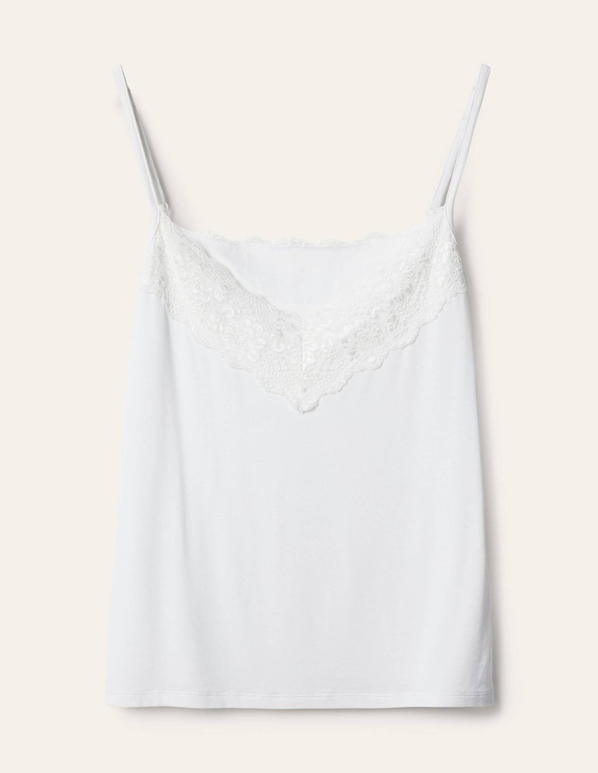 Lace Cami Top-White-8