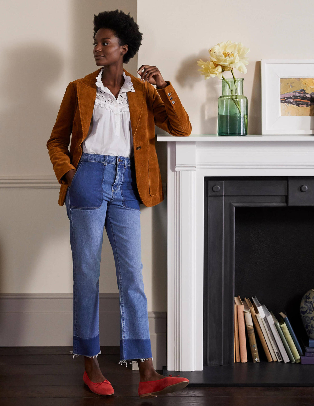 Victoria Cord Blazer-Ginger-4