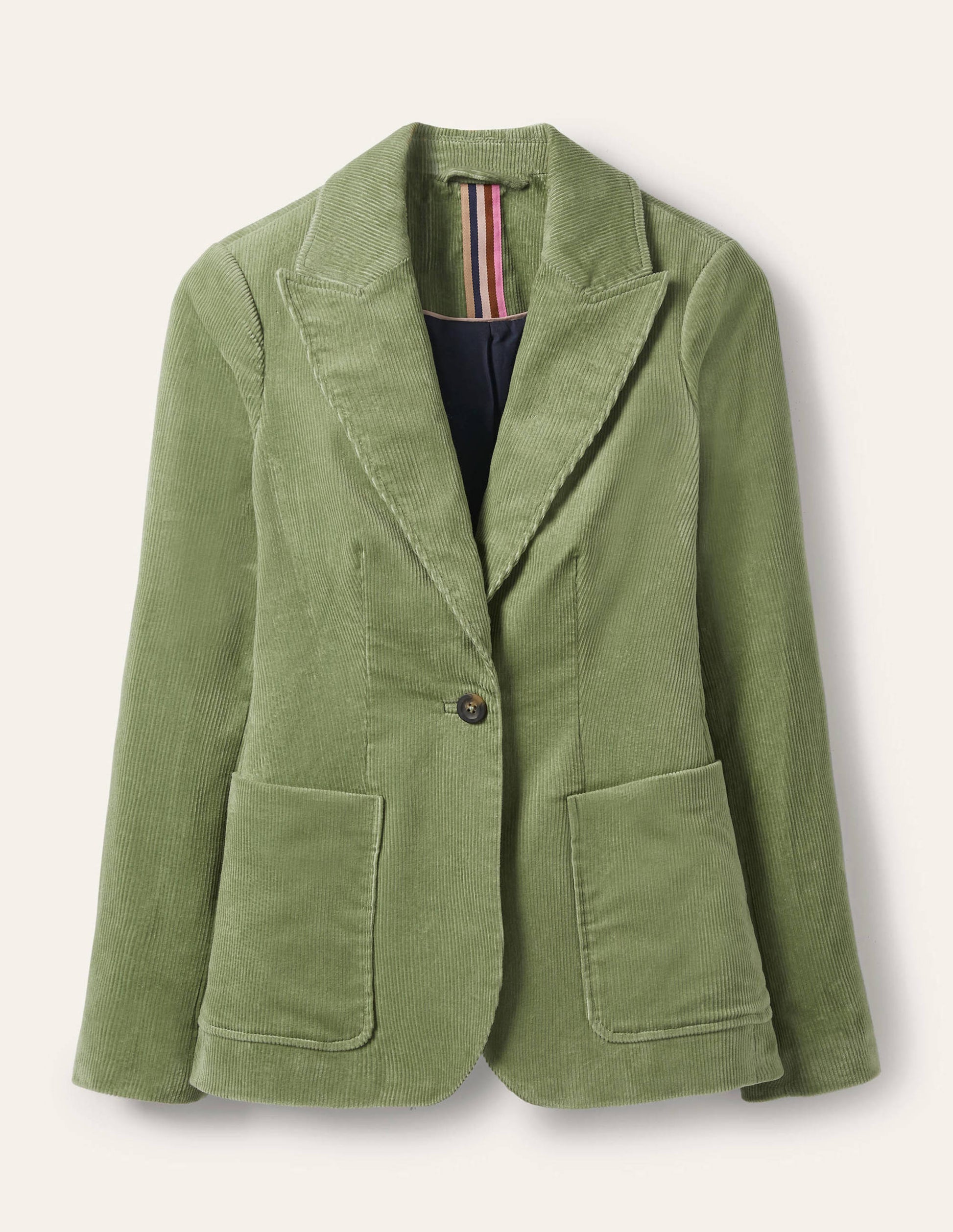 Victoria Cord Blazer-Light Olive-5