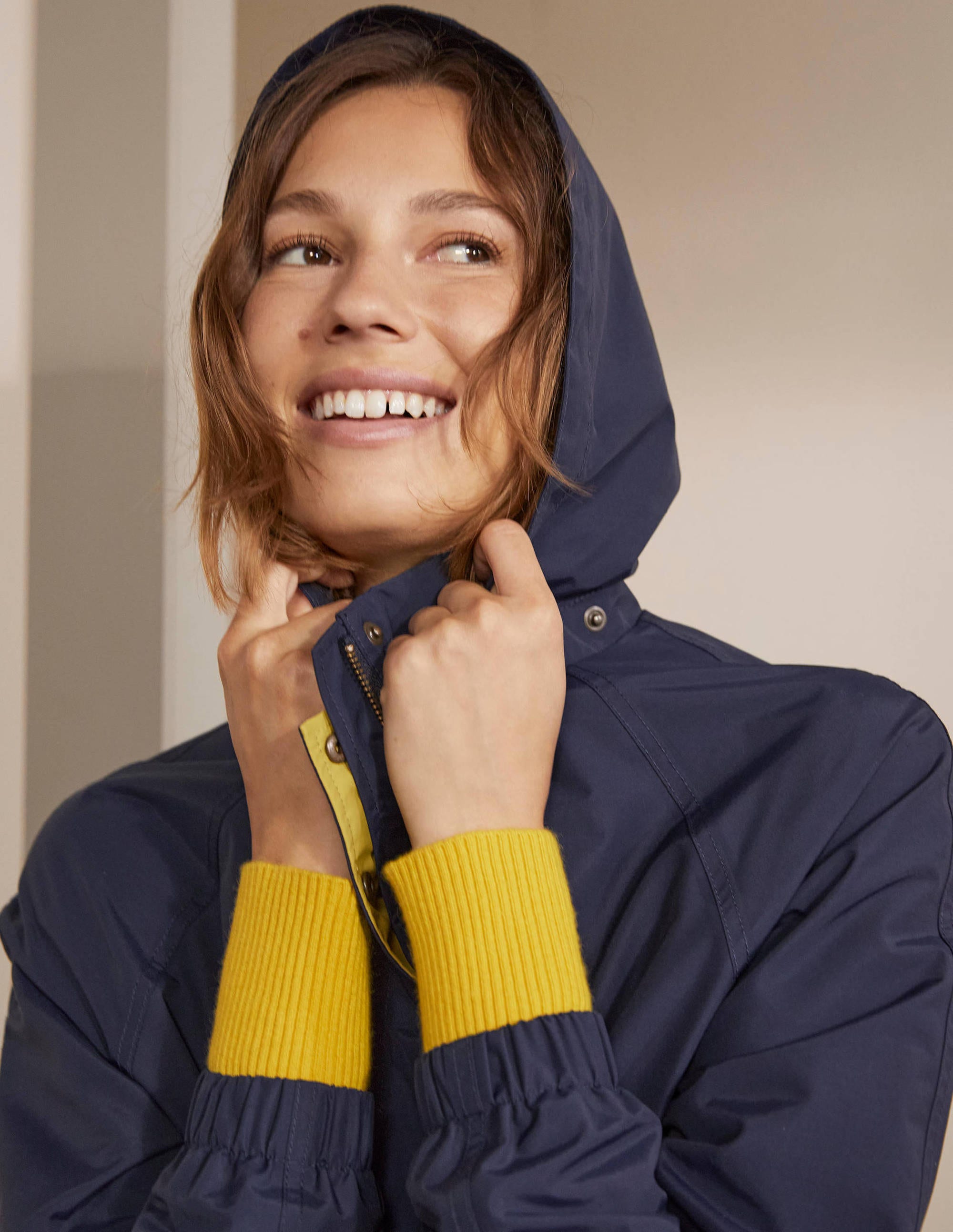 Waterproof Hooded Jacket-Navy - Image 4
