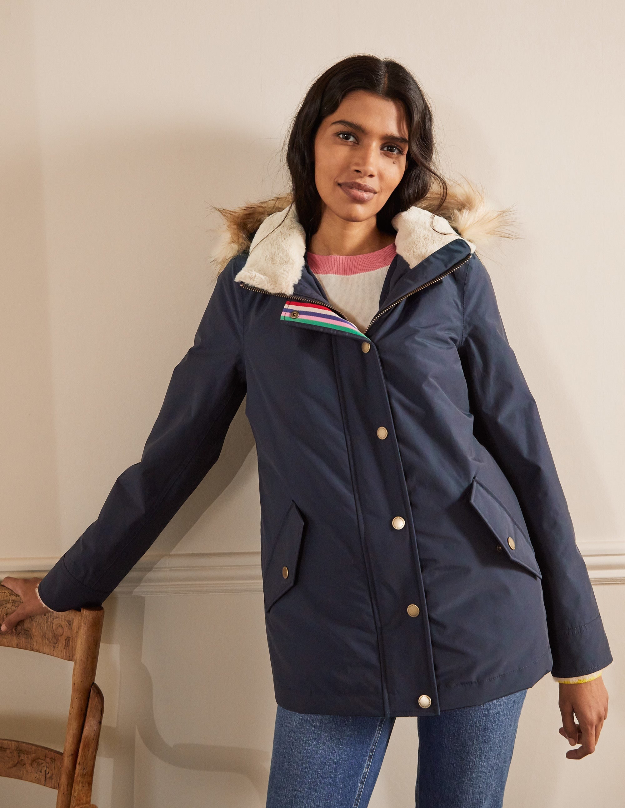 Dunbar Waterproof Jacket-Navy - Image 4