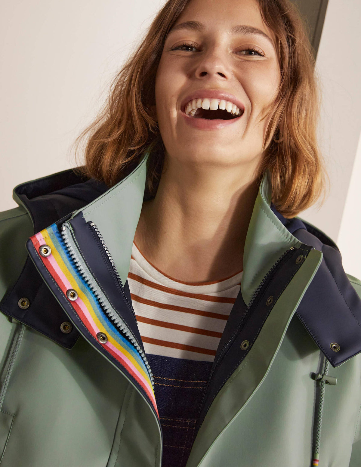 Bamburgh Raincoat-Sage/Navy - Image 1
